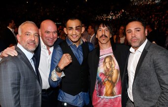 UFC ownership, boxing promoters and UFC fighters are all stakeholders in this event.