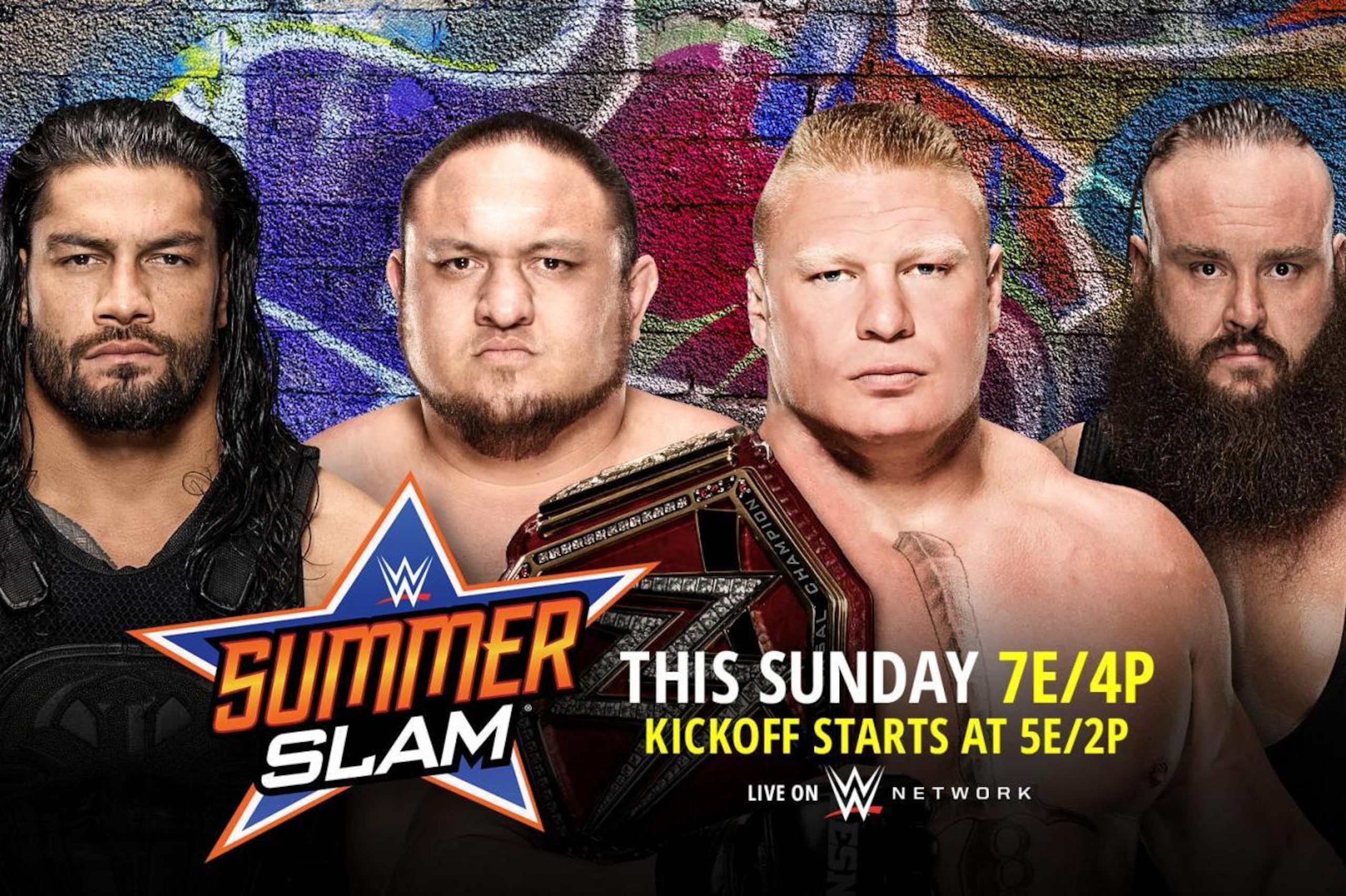 The four men who will battle for the Universal Championship.