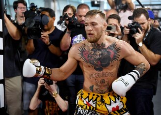 Questions abound from the panel on Conor the boxer, but no one doubts Conor the showman.