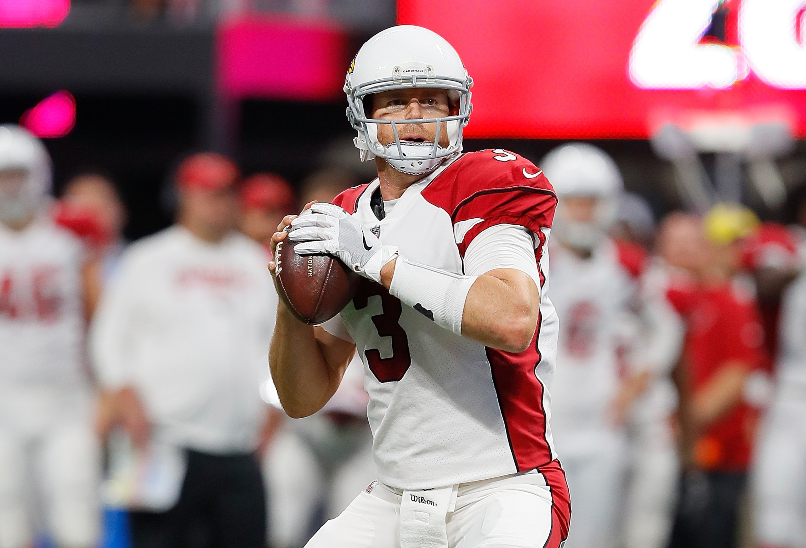 Carson Palmer is hanging in.