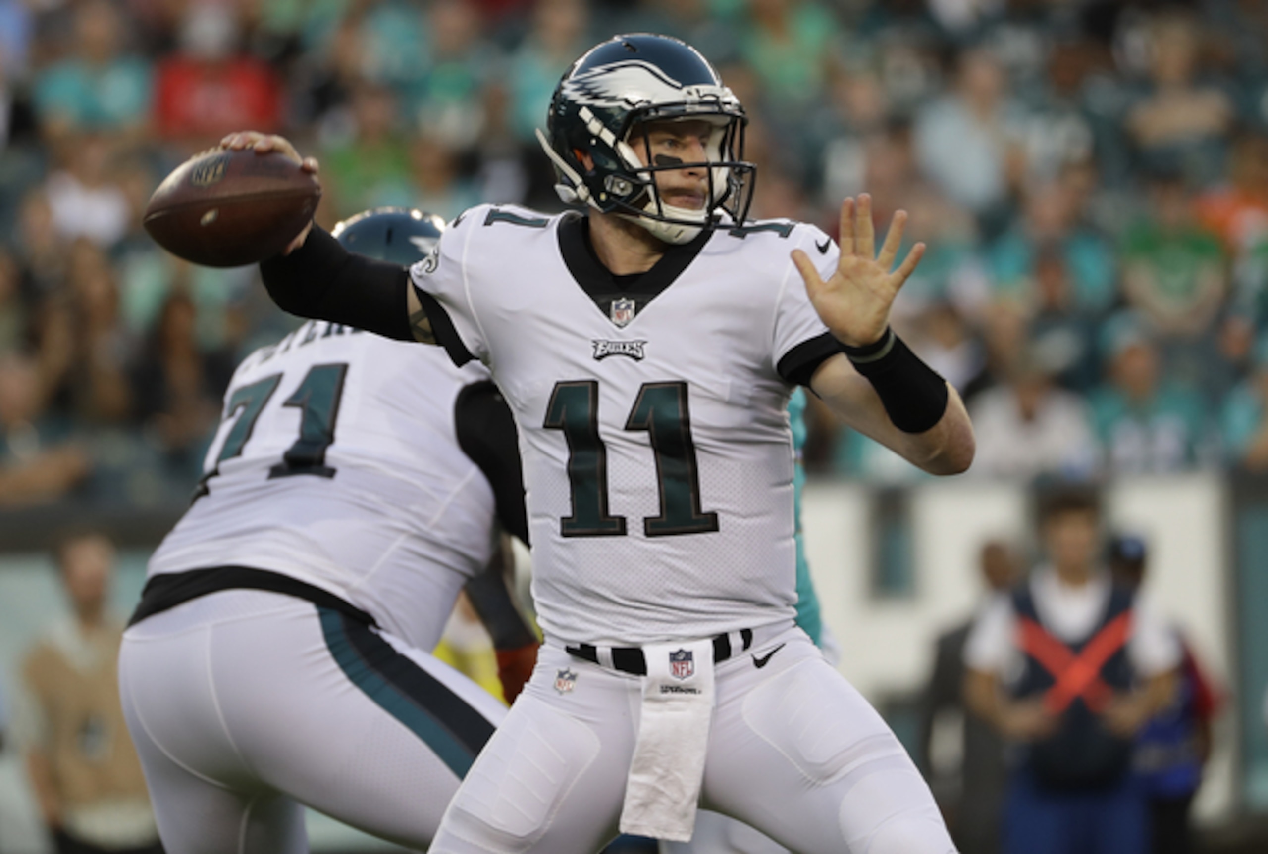 Carson Wentz and the Eagles are looking for a big sophomore season.
