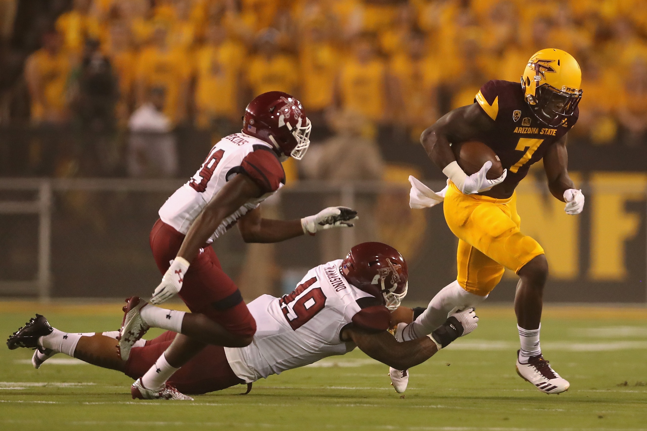 Blocking was nowhere to be found between the Aggies and Sun Devils. Blocking was nowhere to be found between the Aggies and Sun Devils.
