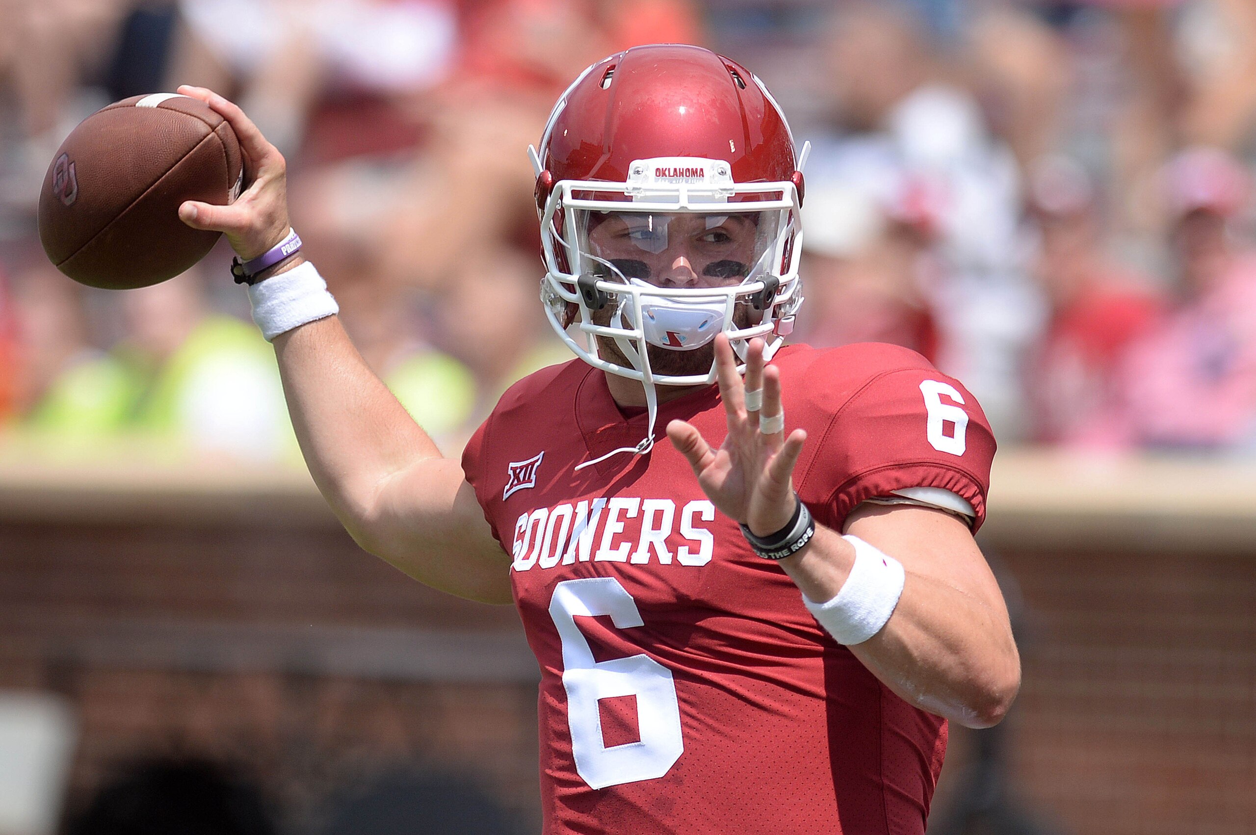 Baker Mayfield had a 95.0 completion percentage against UTEP. Baker Mayfield had a 95.0 completion percentage against UTEP.