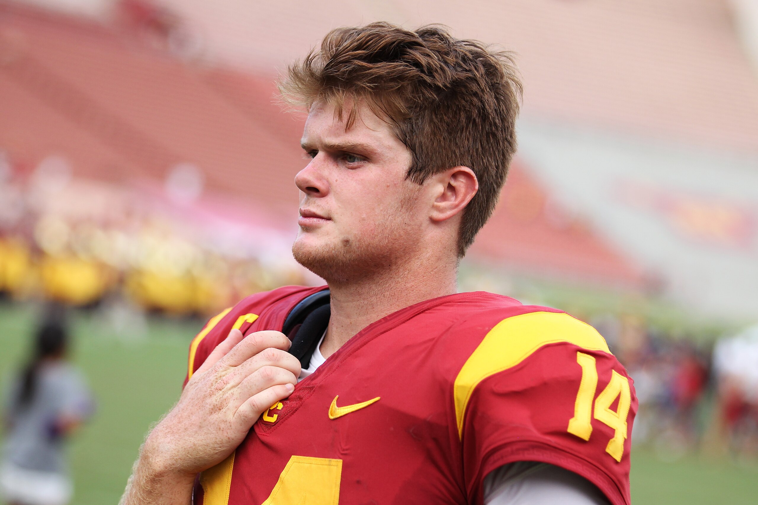Despite the USC win, Sam Darnold had a rough start to the 2017 season. Despite the USC win, Sam Darnold had a rough start to the 2017 season.