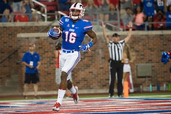Courtland Sutton found the end zone several times against North Texas.