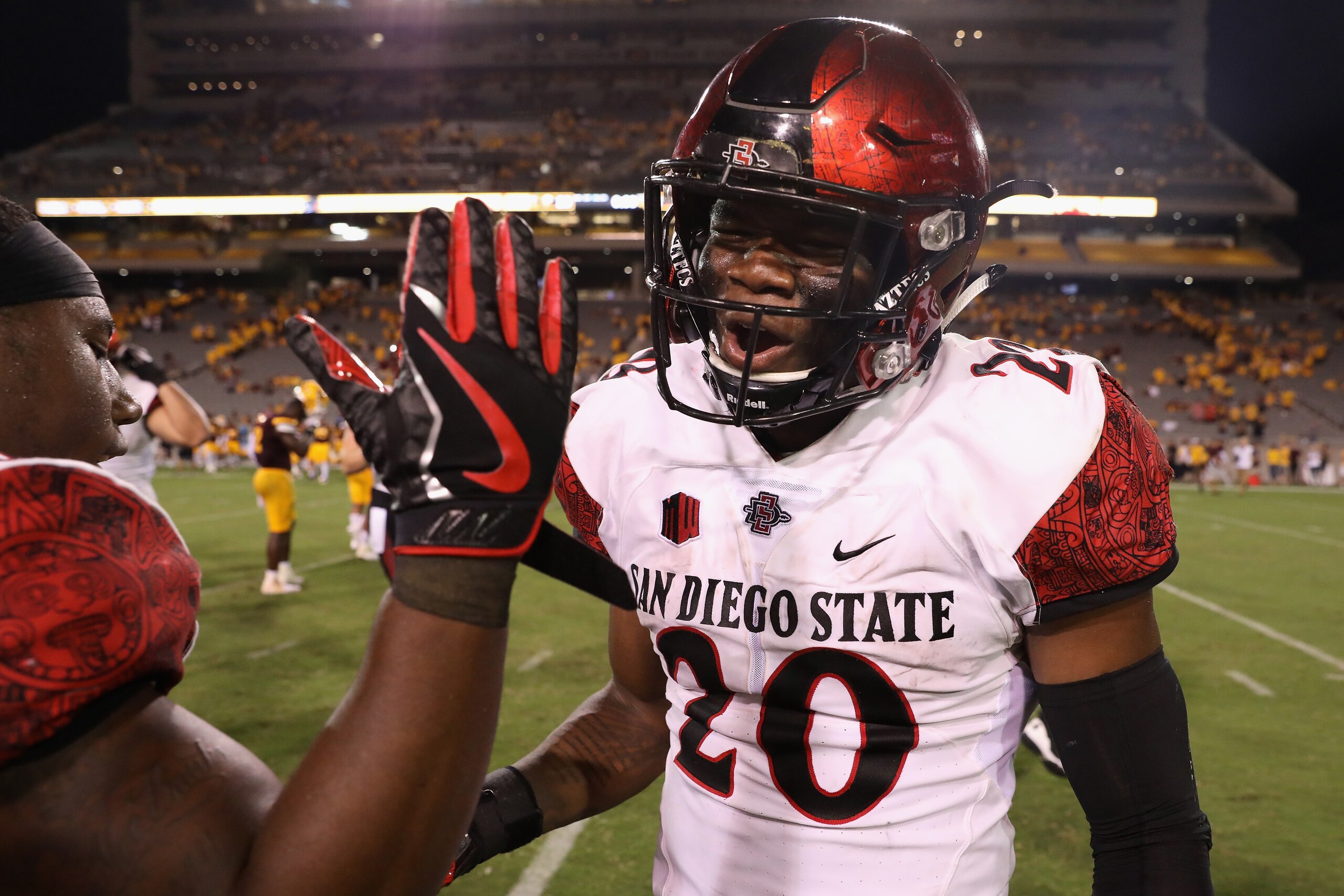 Rashaad Penny is doing a great Christian McCaffrey impression.