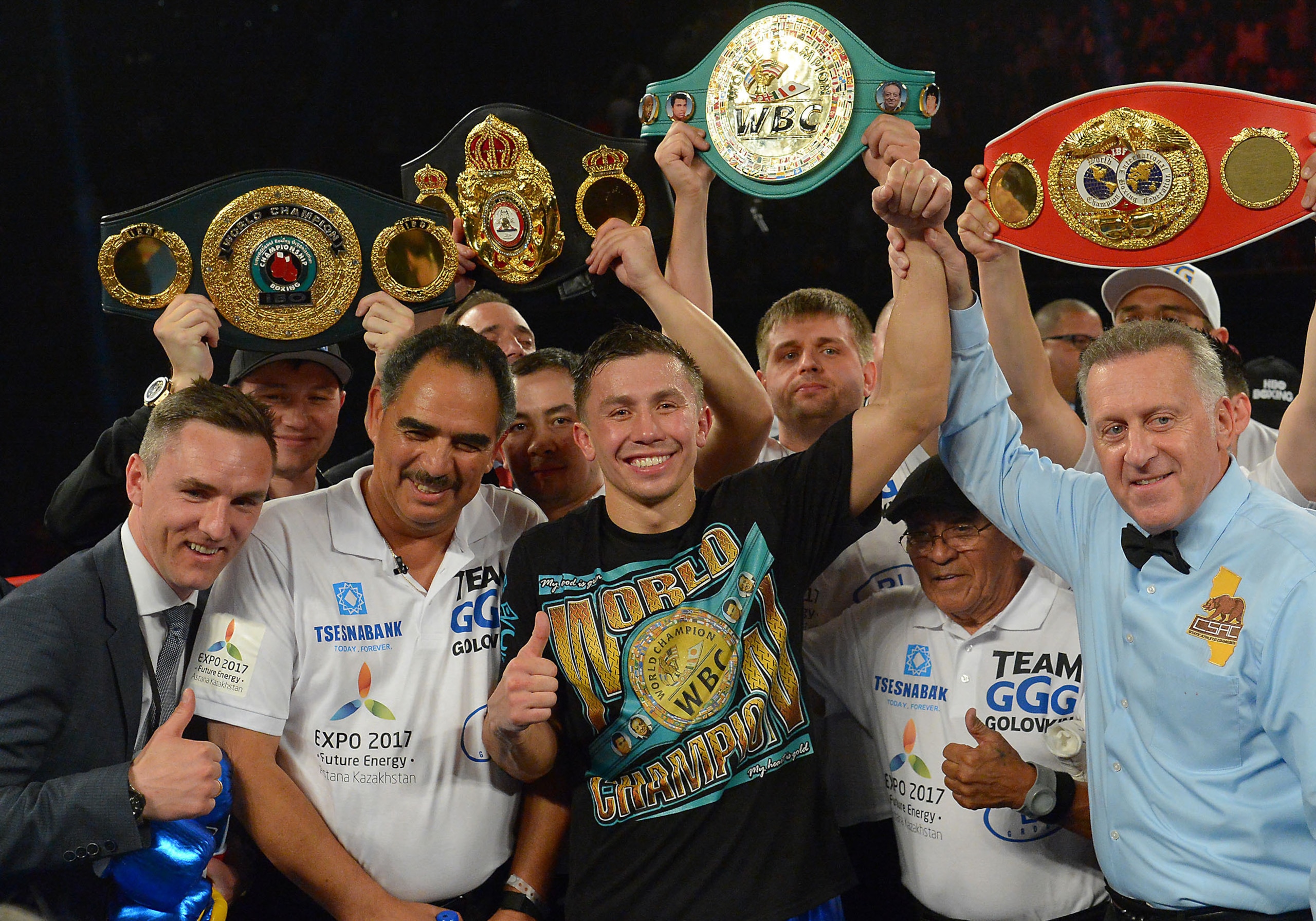 Will Golovkin still have all these belts after Saturday?