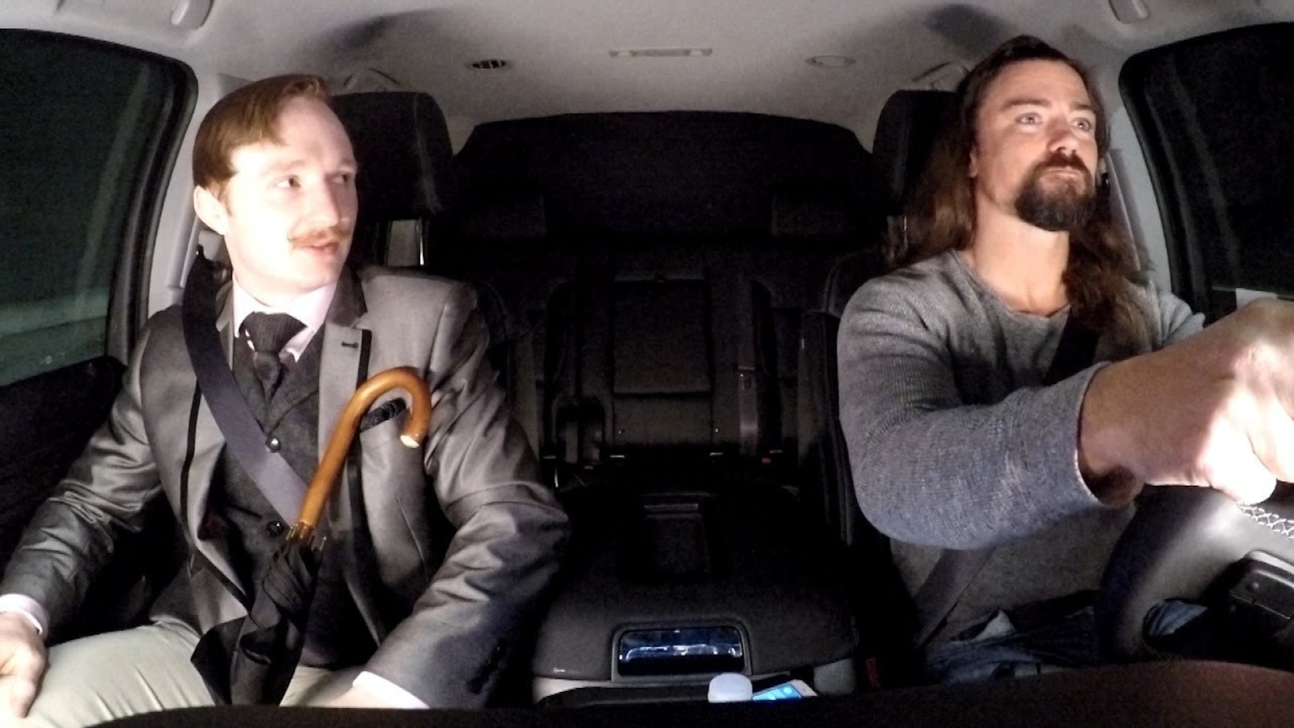 Kendrick and Gallagher sharing a ride.