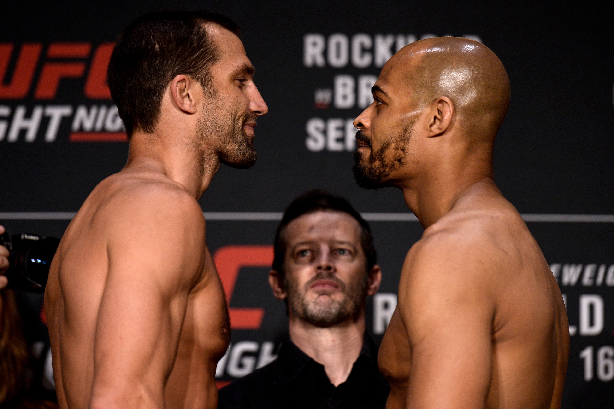 Luke Rockhold (left) and David Branch