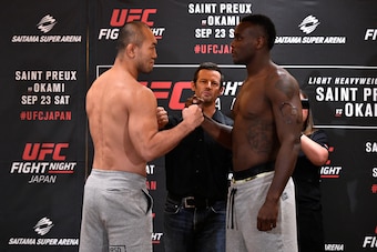 Yushin Okami (left) and Ovince Saint Preux