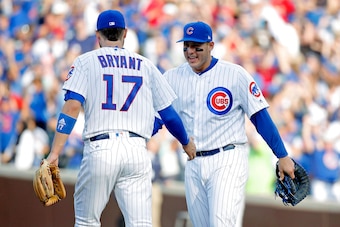 Kris Bryant and Anthony Rizzo each hit three homers last postseason.