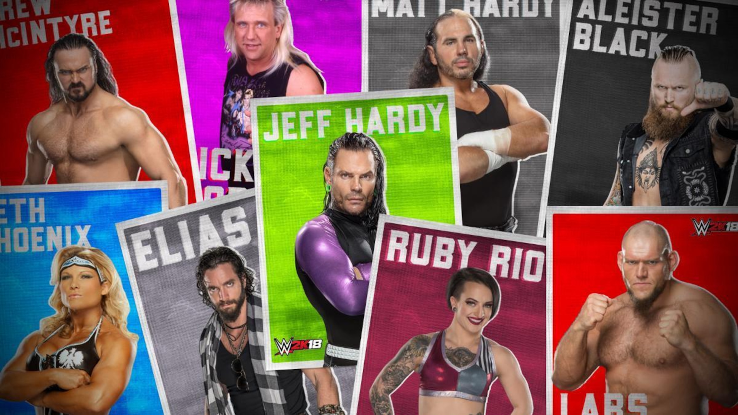 WWE 2K18 roster pics.
