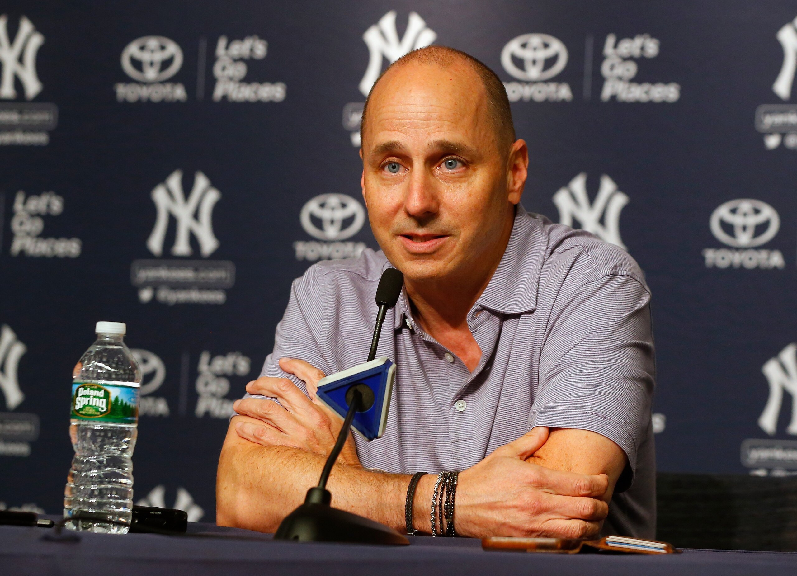 New York Yankees manager Brian Cashman will continue his pursuit of starting pitching during the postseason.