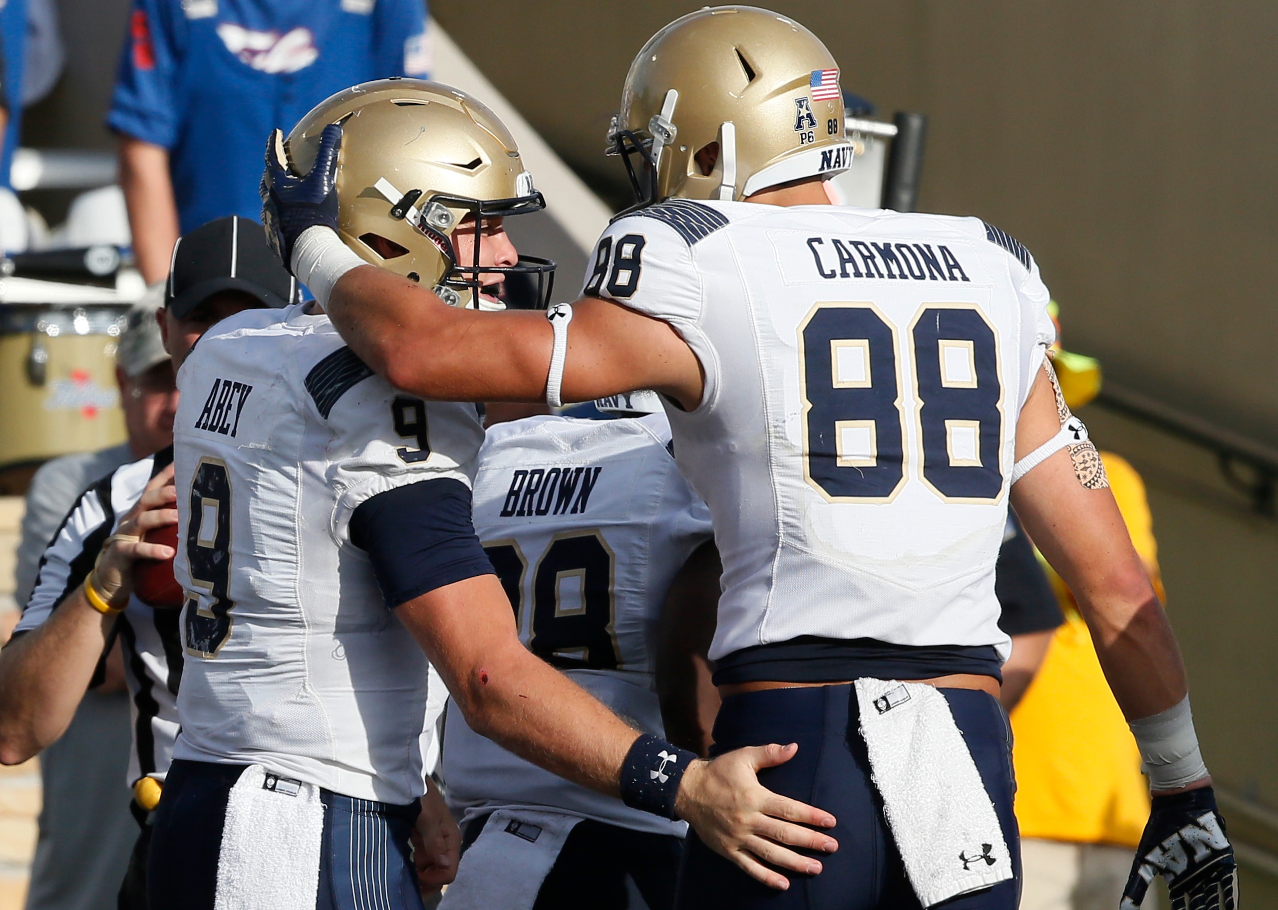 Navy's Zach Abey and Tyler Carmona