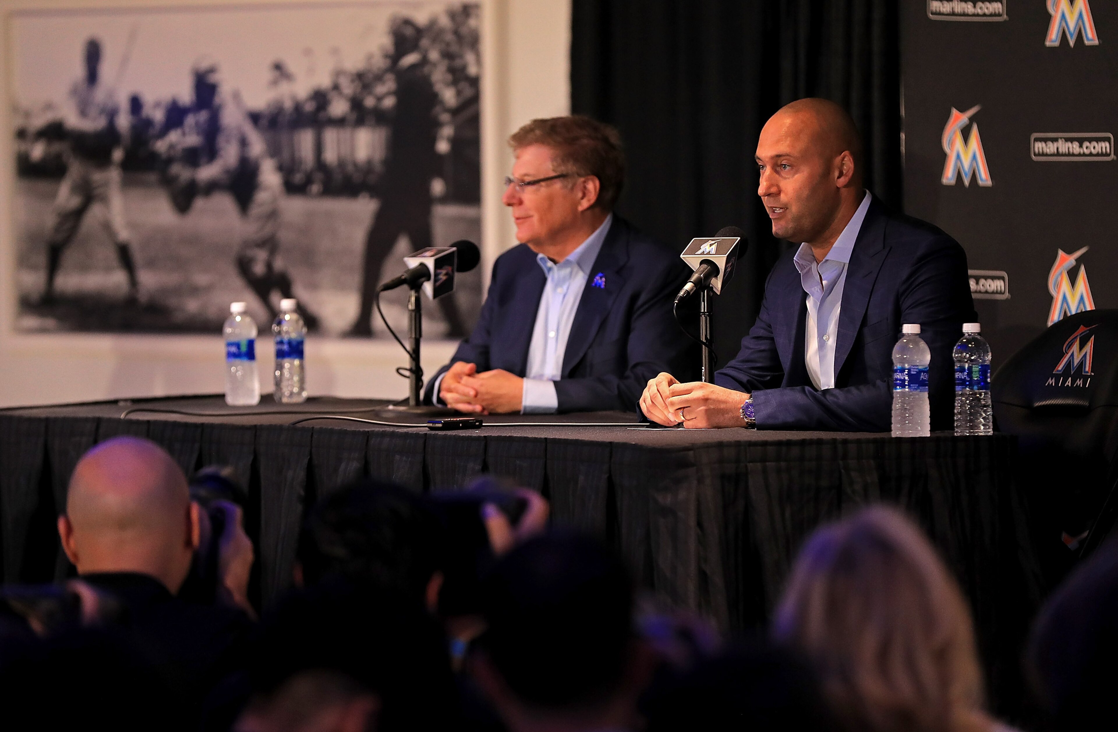 Miami Marlins owners Bruce Sherman and Derek Jeter aren't in a position to spend on free agents.