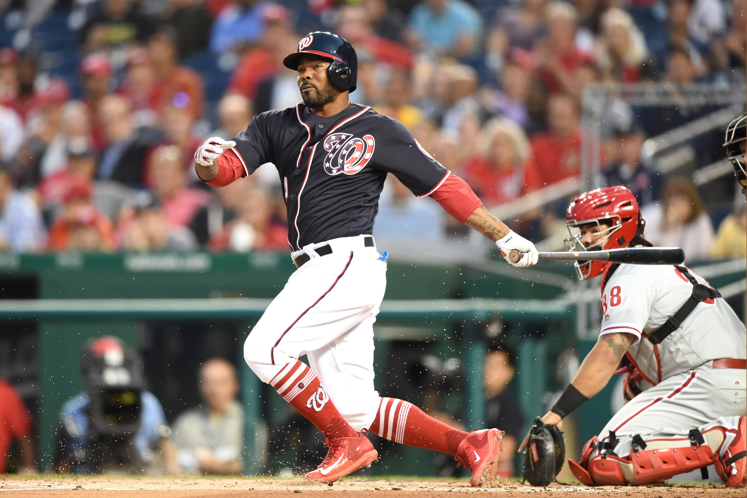 Howie Kendrick is one of many complementary hitters the Washington Nationals could lose. Howie Kendrick is one of many complementary hitters the Washington Nationals could lose.