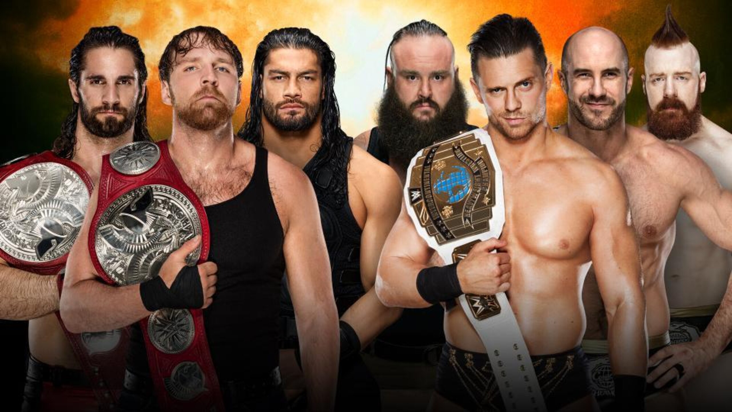 The Shield vs. Strowman, Miz and The Bar