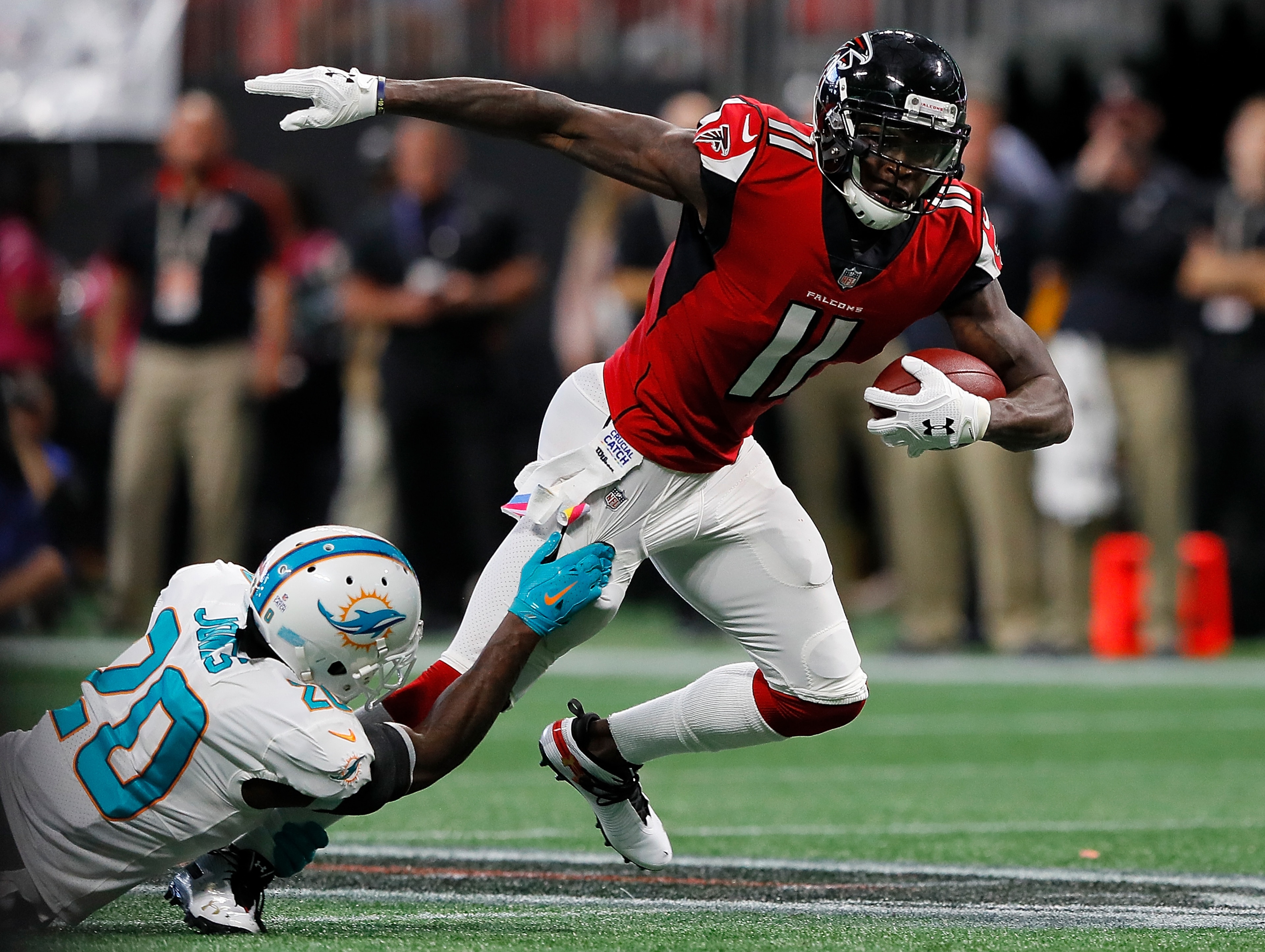 Julio Jones and the Falcons have struggled to break out. Julio Jones and the Falcons have struggled to break out.