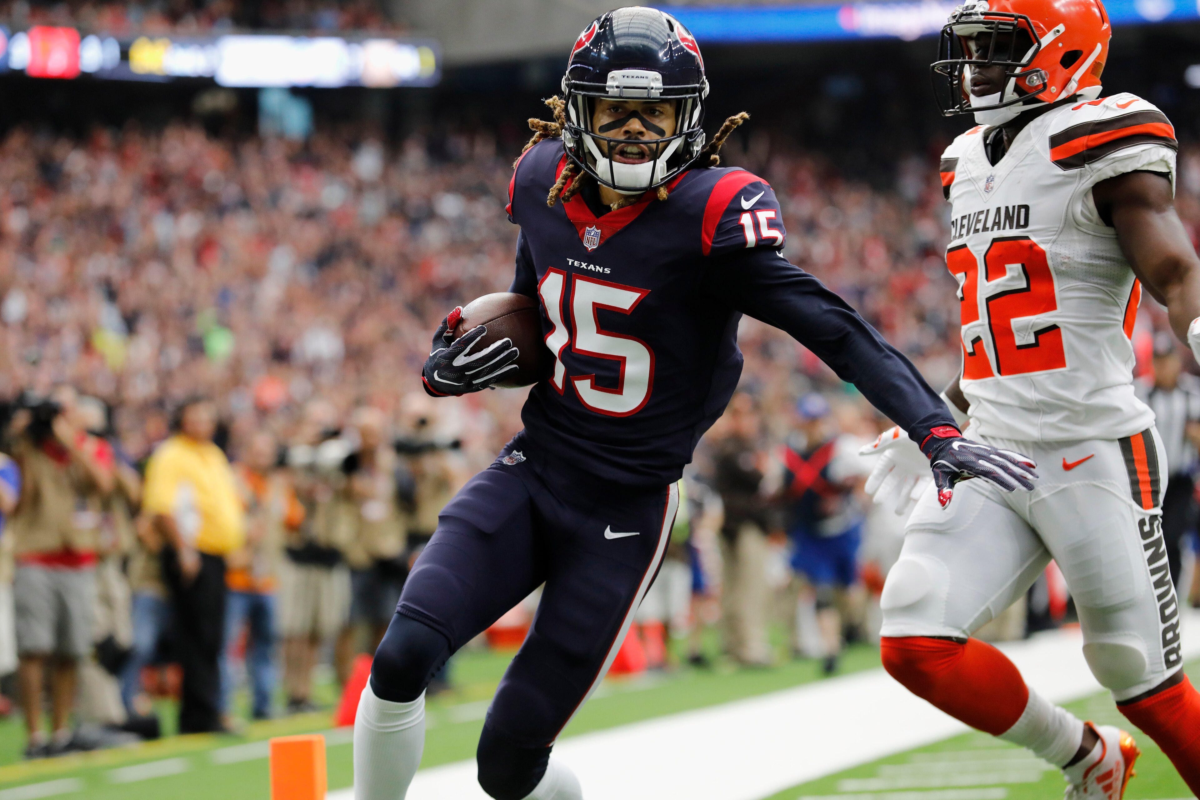 Will Fuller has eight receptions and five touchdowns on 14 targets. Will Fuller has eight receptions and five touchdowns on 14 targets.