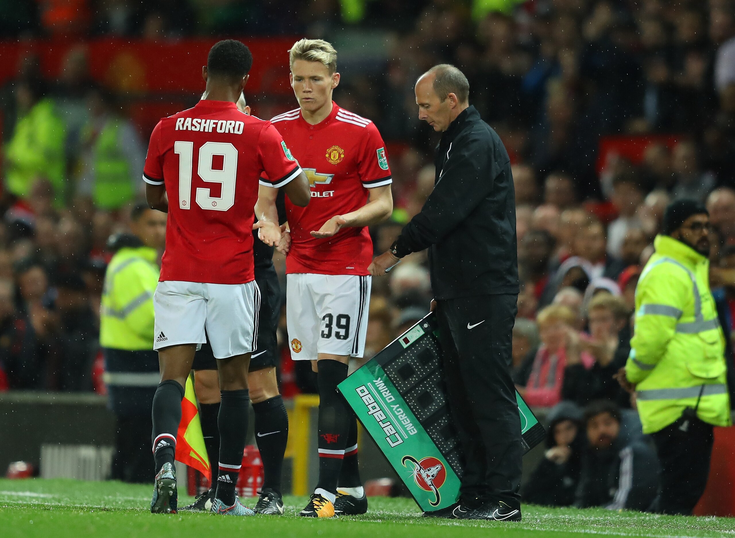 McTominay replaces Rashford in the Carabao Cup.