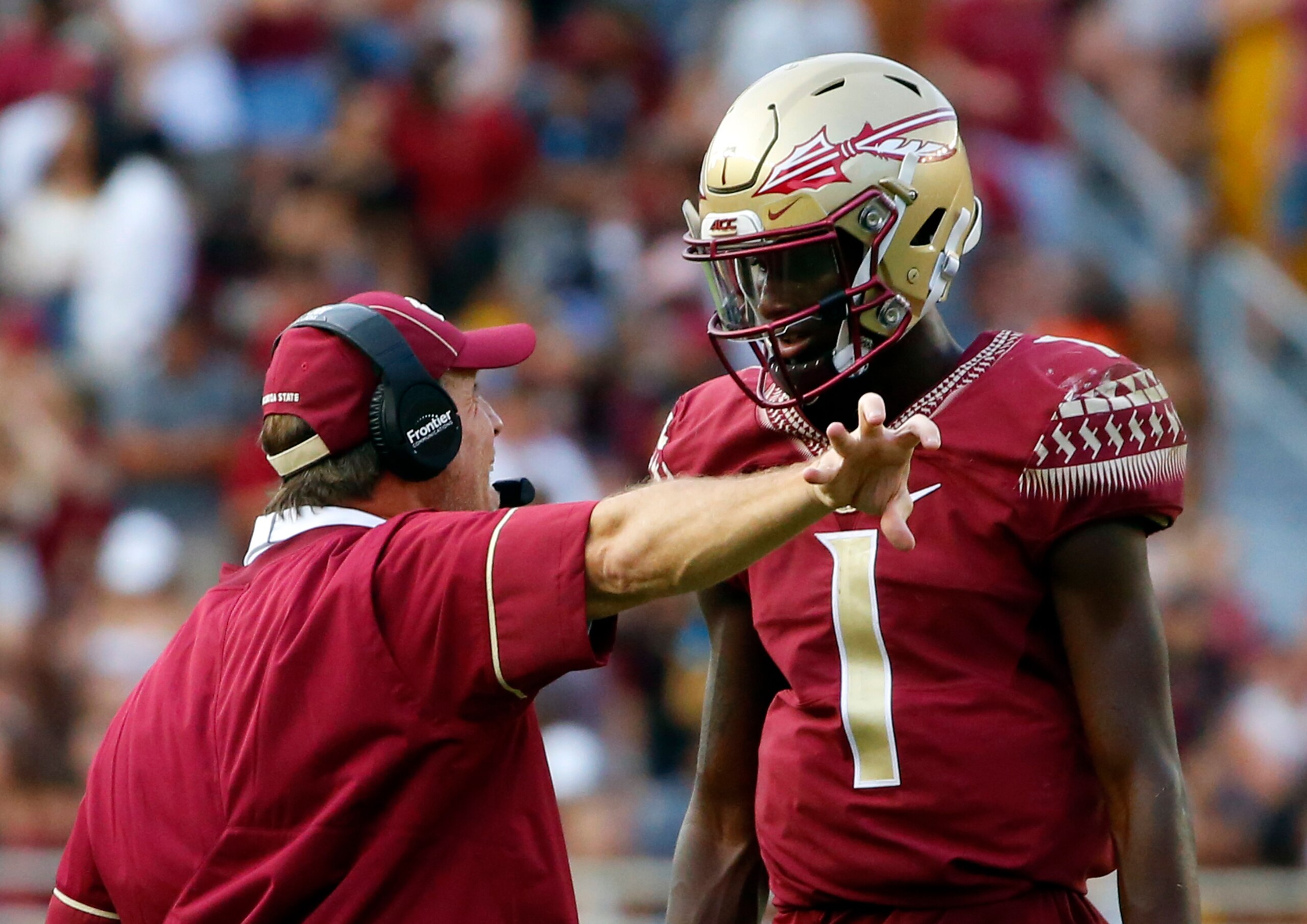 Jimbo Fisher and James Blackman