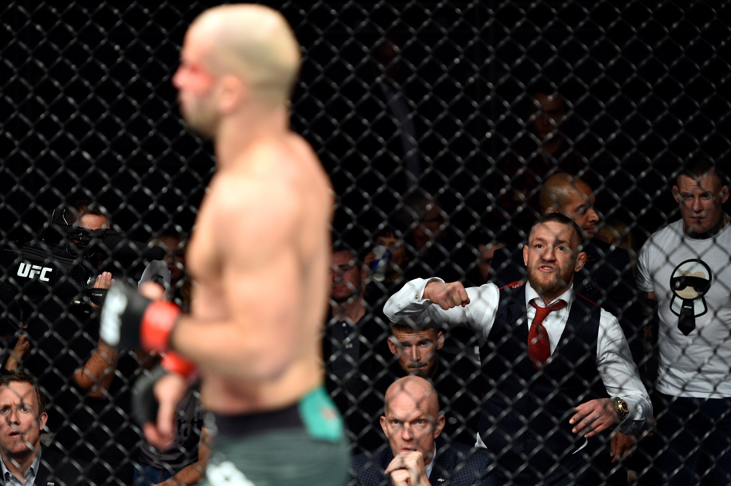 Conor McGregor's circling the cage and giving advice to Artem Lobov actually angered referee Marc Goddard.