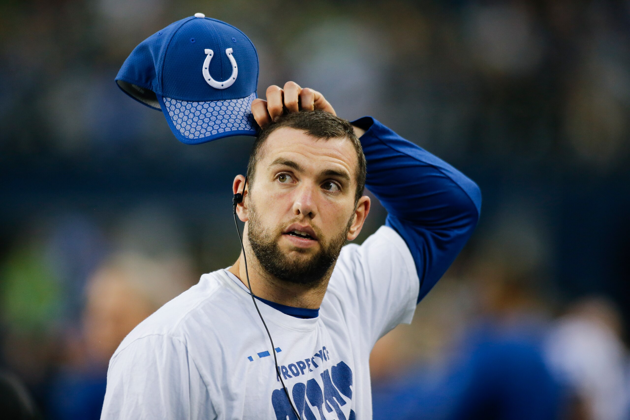 A setback puts Andrew Luck's season in jeopardy.
