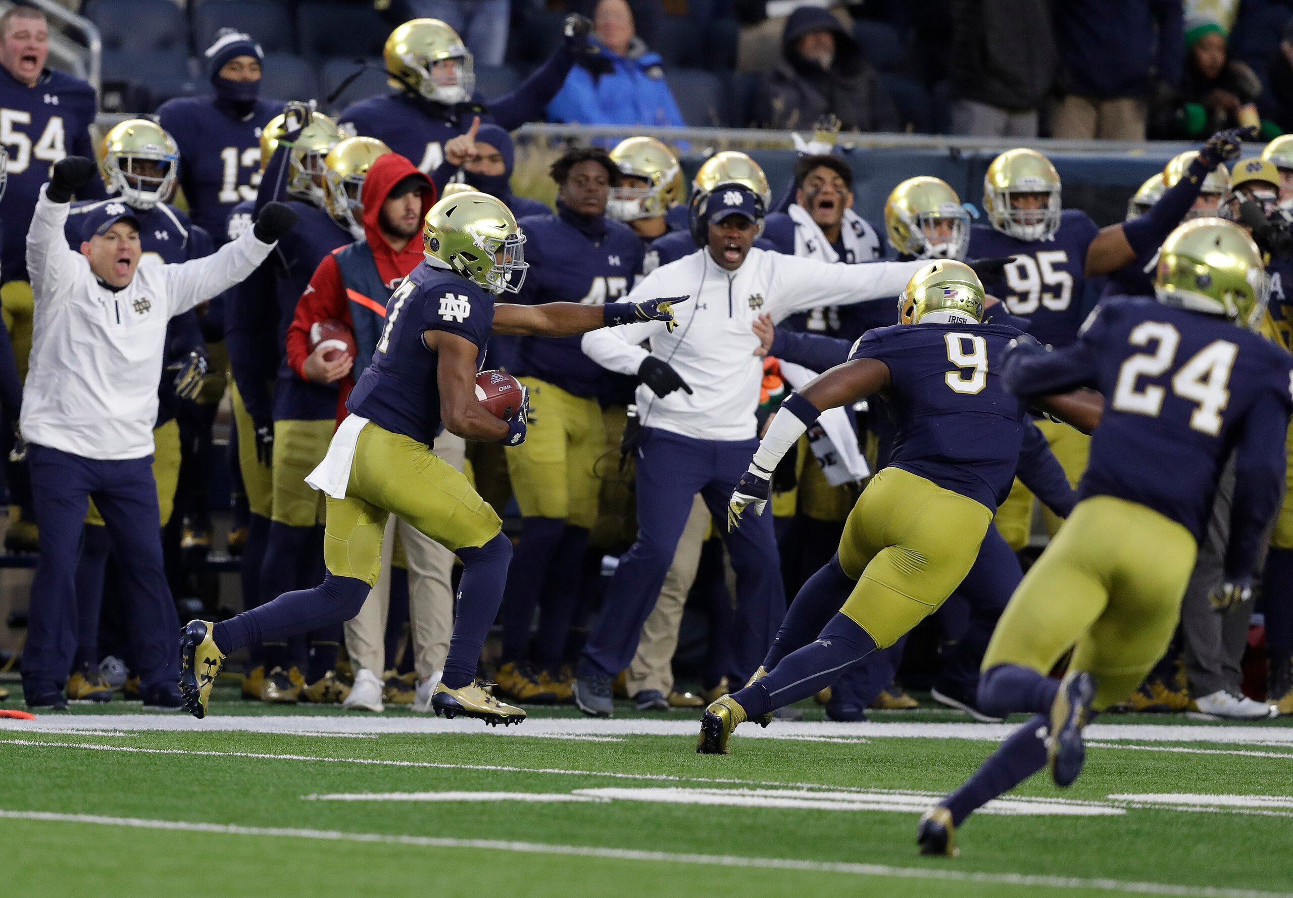 Julian Love has shown a knack for making big plays in the Notre Dame secondary.