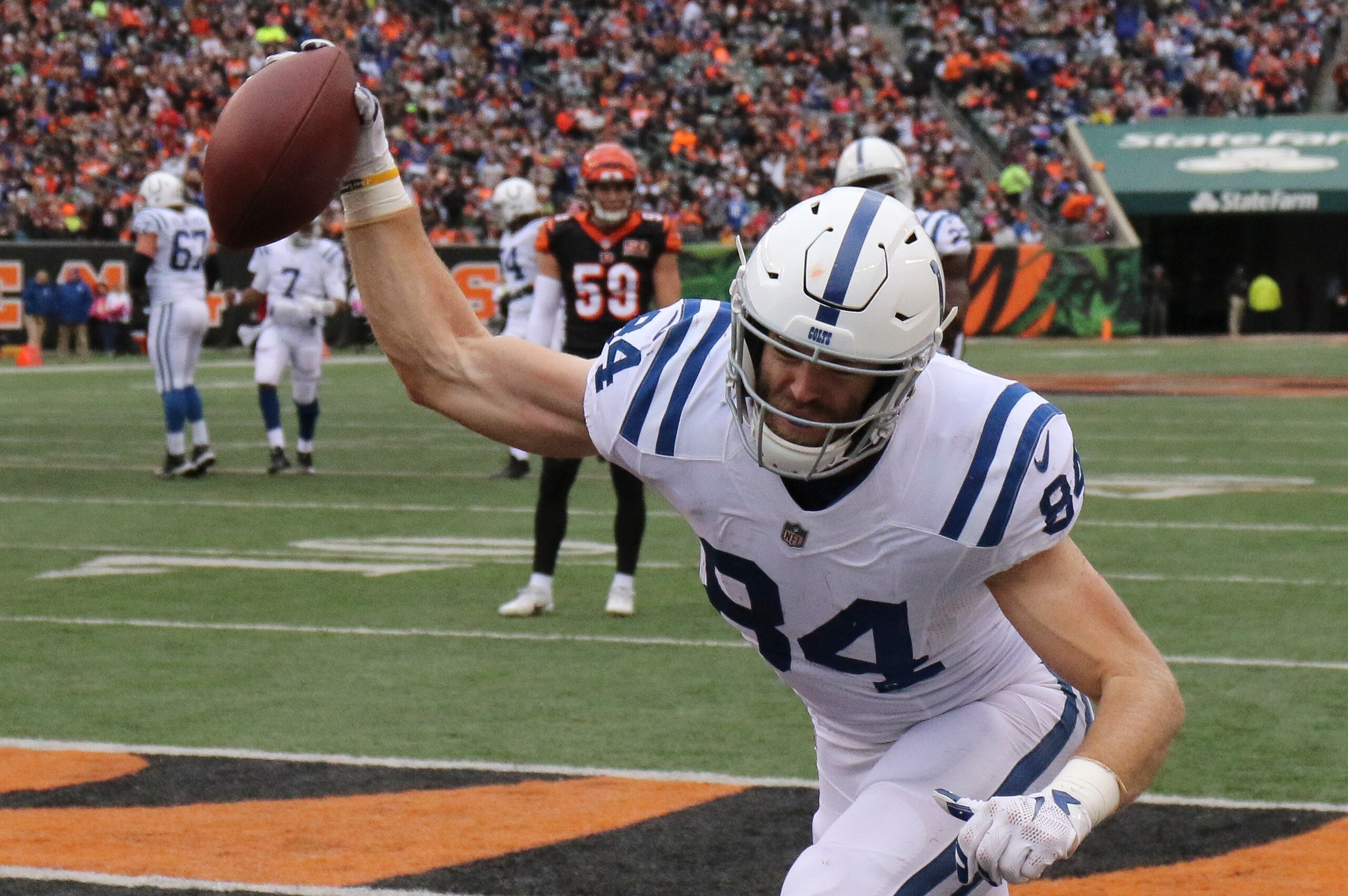 Jack Doyle has seen success despite Andrew Luck's absence. Jack Doyle has seen success despite Andrew Luck's absence.