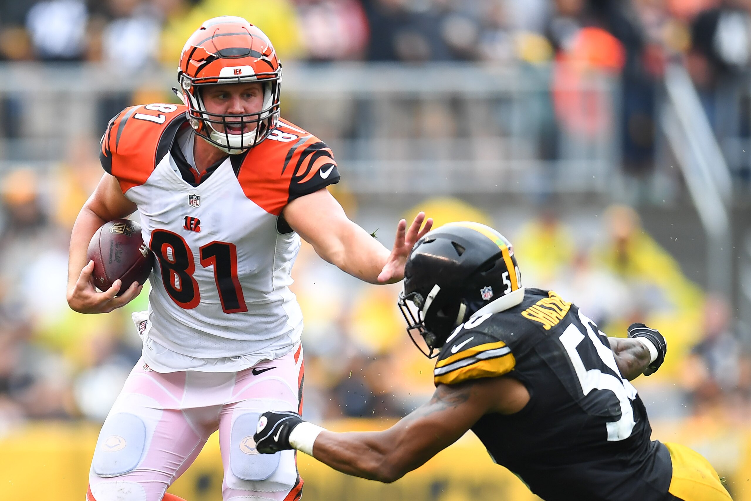 Tyler Kroft should bounce back from a quiet Week 10. Tyler Kroft should bounce back from a quiet Week 10.