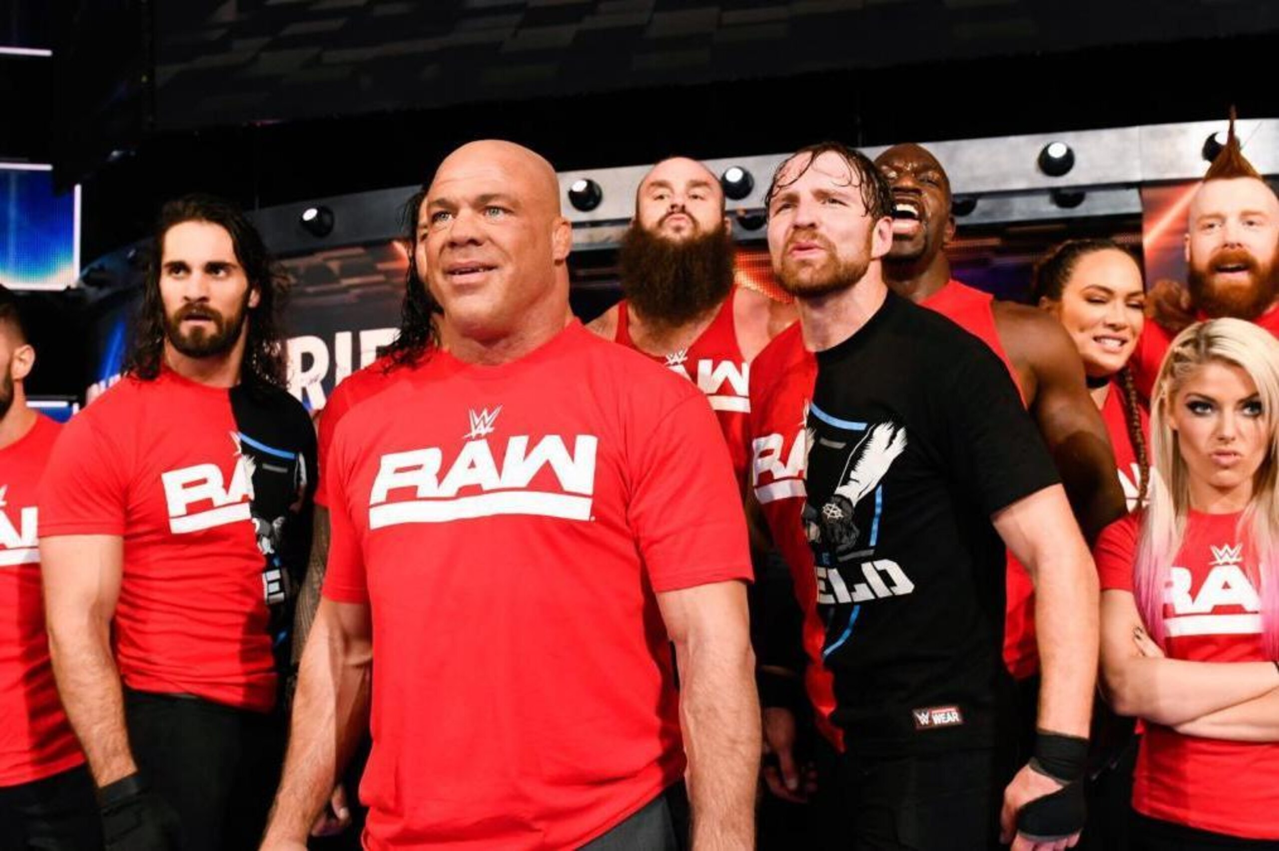 Team Raw on SmackDown Live.
