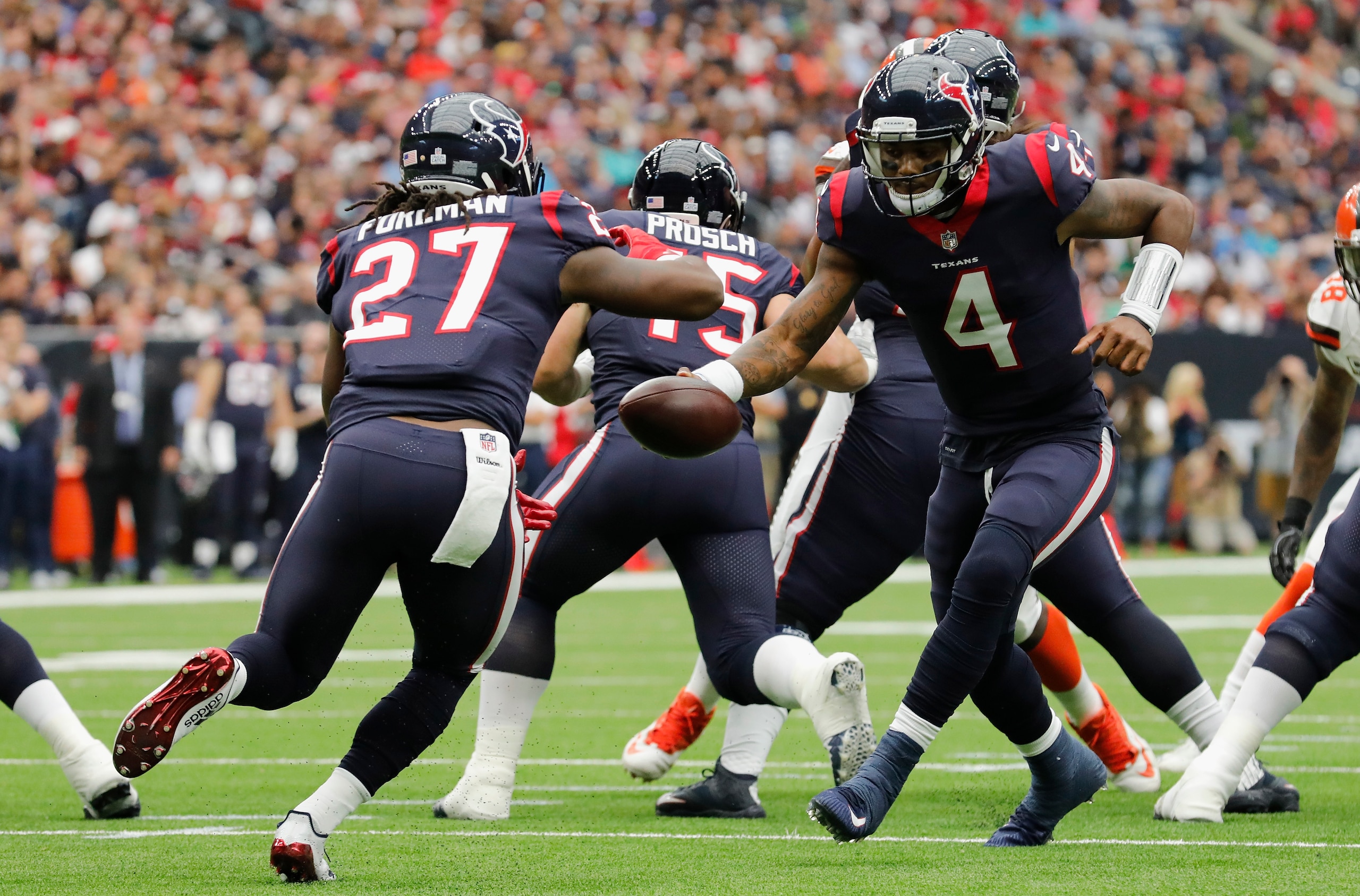 Deshaun Watson and D'Onta Foreman were performing well before going down with major injuries. Deshaun Watson and D'Onta Foreman were performing well before going down with major injuries.