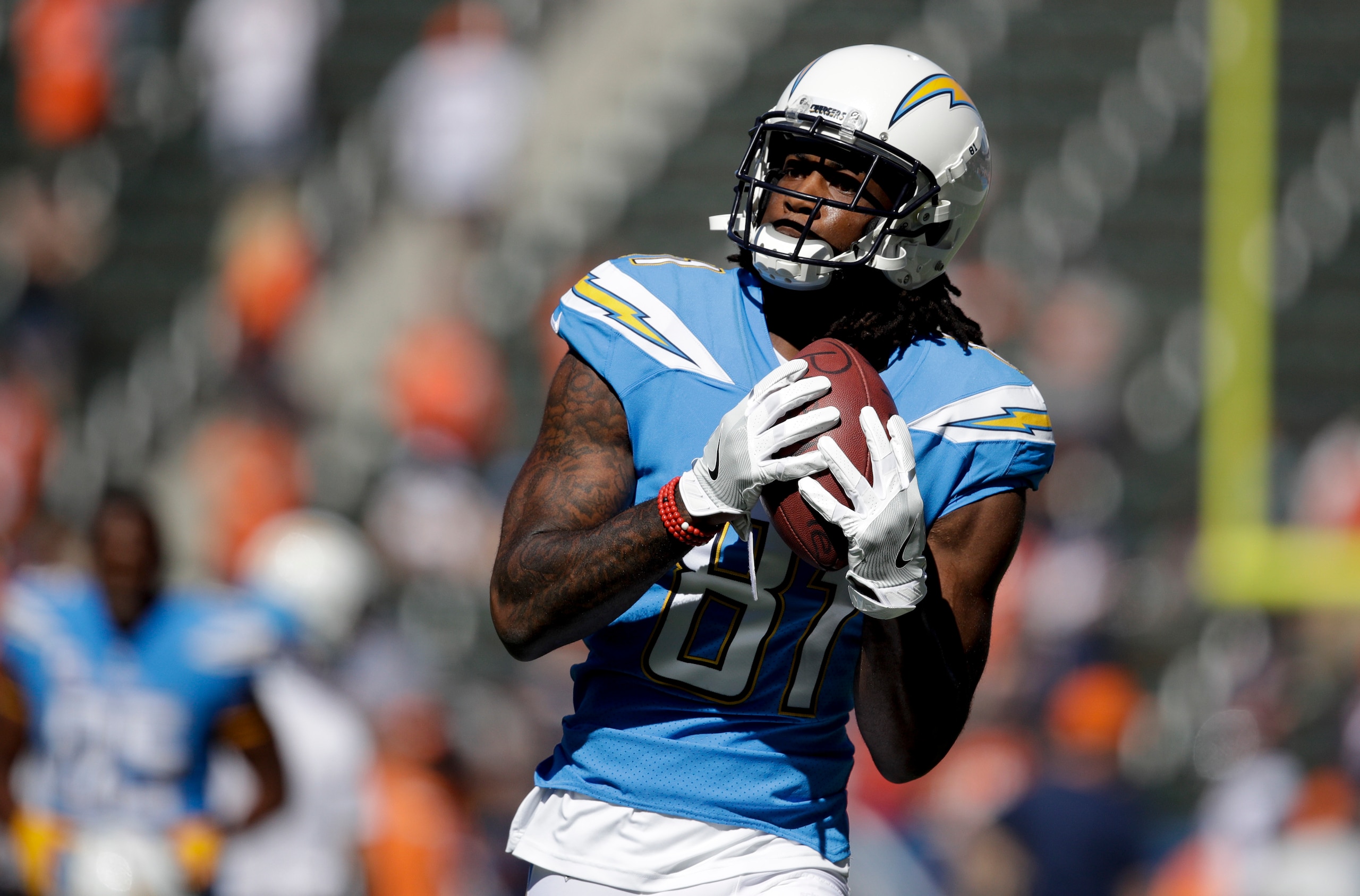 Top pick Mike Williams got off to a late start for the Chargers. Top pick Mike Williams got off to a late start for the Chargers.