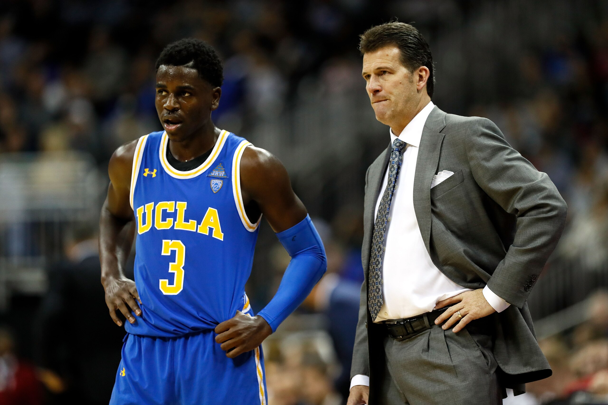 Aaron Holiday and Steve Alford