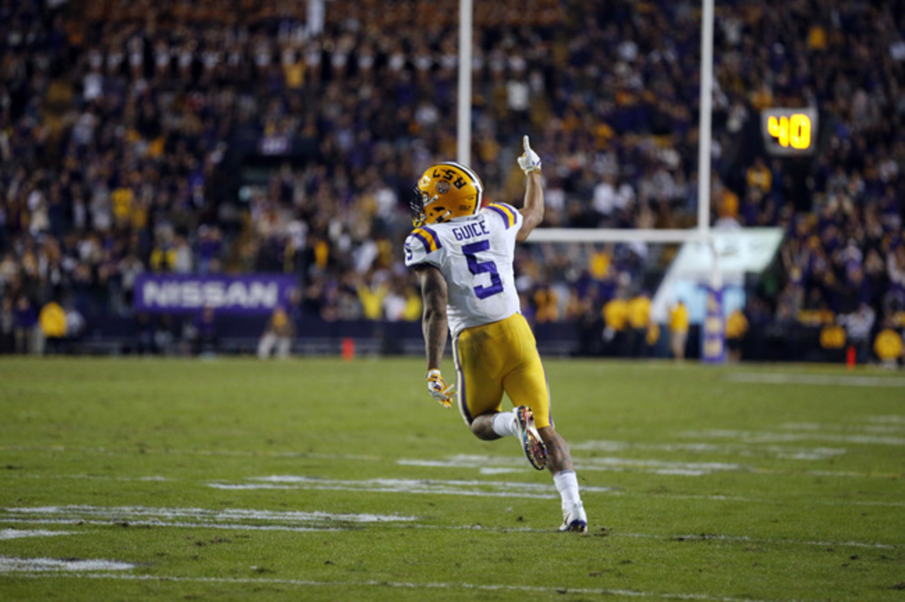 LSU star tailback Derrius Guice would be wise to leave college in his rearview mirror.