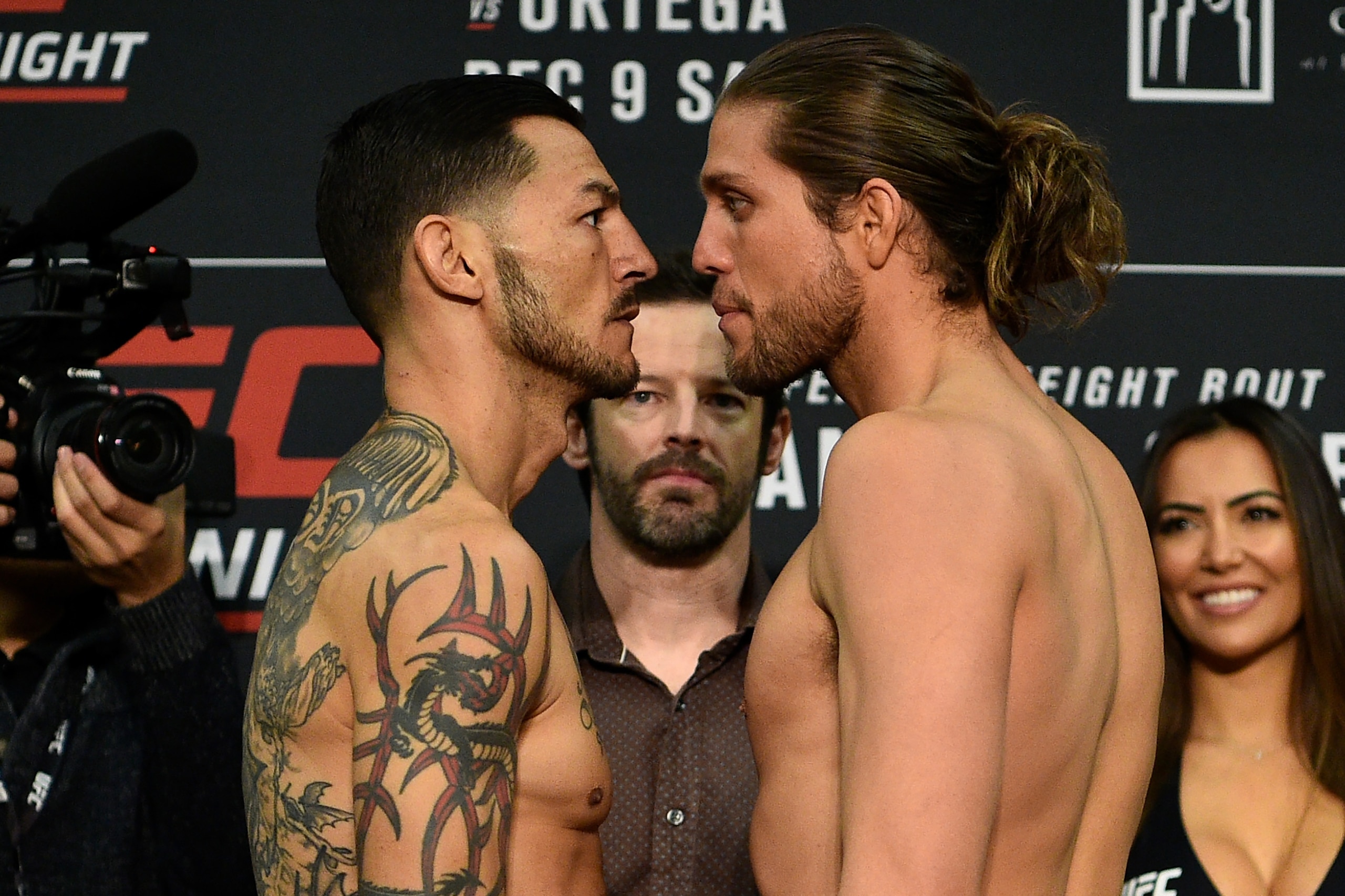 Cub Swanson (left) and Brian Ortega