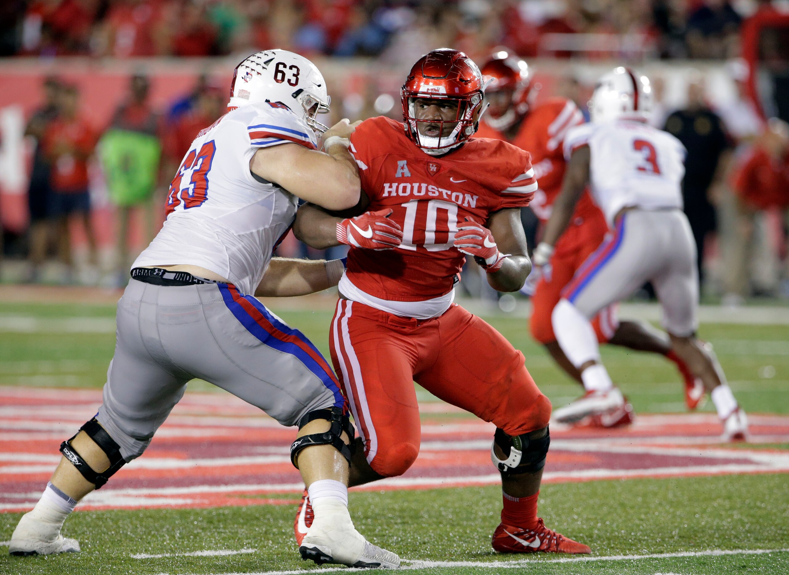 Ed Oliver is an impressive presence on Houston's defensive line. Ed Oliver is an impressive presence on Houston's defensive line.
