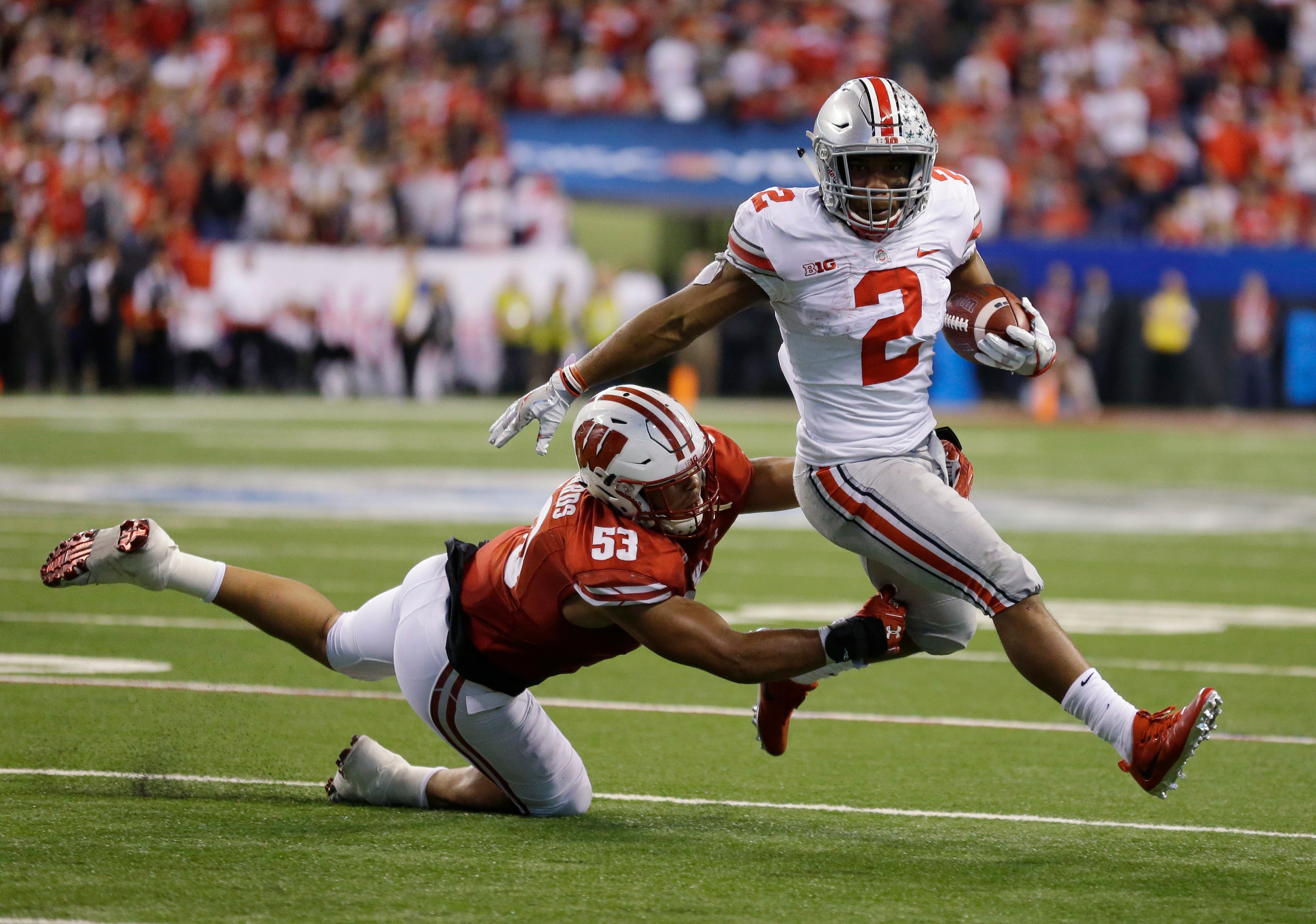 J.K. Dobbins had an excellent freshman season in Ohio State's backfield. J.K. Dobbins had an excellent freshman season in Ohio State's backfield.