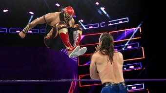Gran Metalik has joined forces with Kalisto to battle Jack Gallagher and The Brian Kendrick.