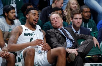 Nick Ward and Tom Izzo