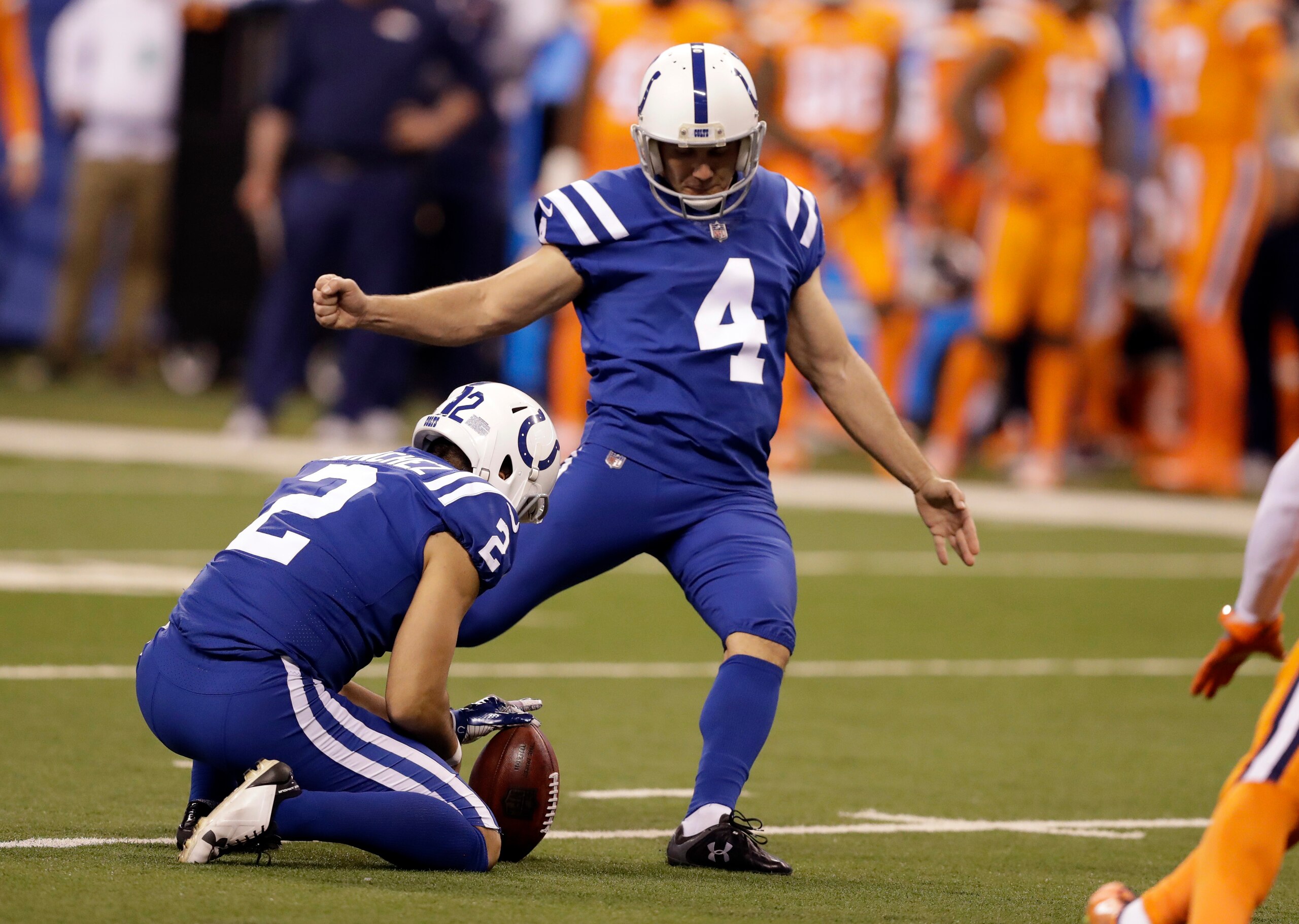 Adam Vinatieri should get plenty of chances against the hapless Texans.