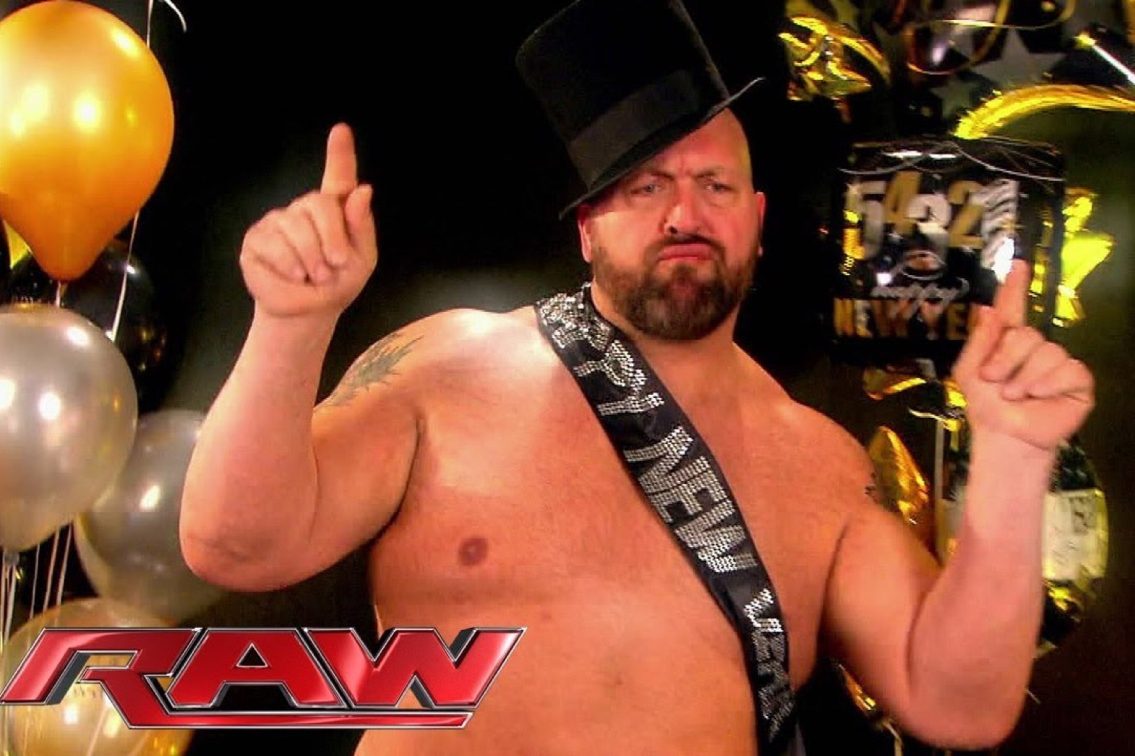 Big Show dressed as the New Year's baby. Big Show dressed as the New Year's baby.
