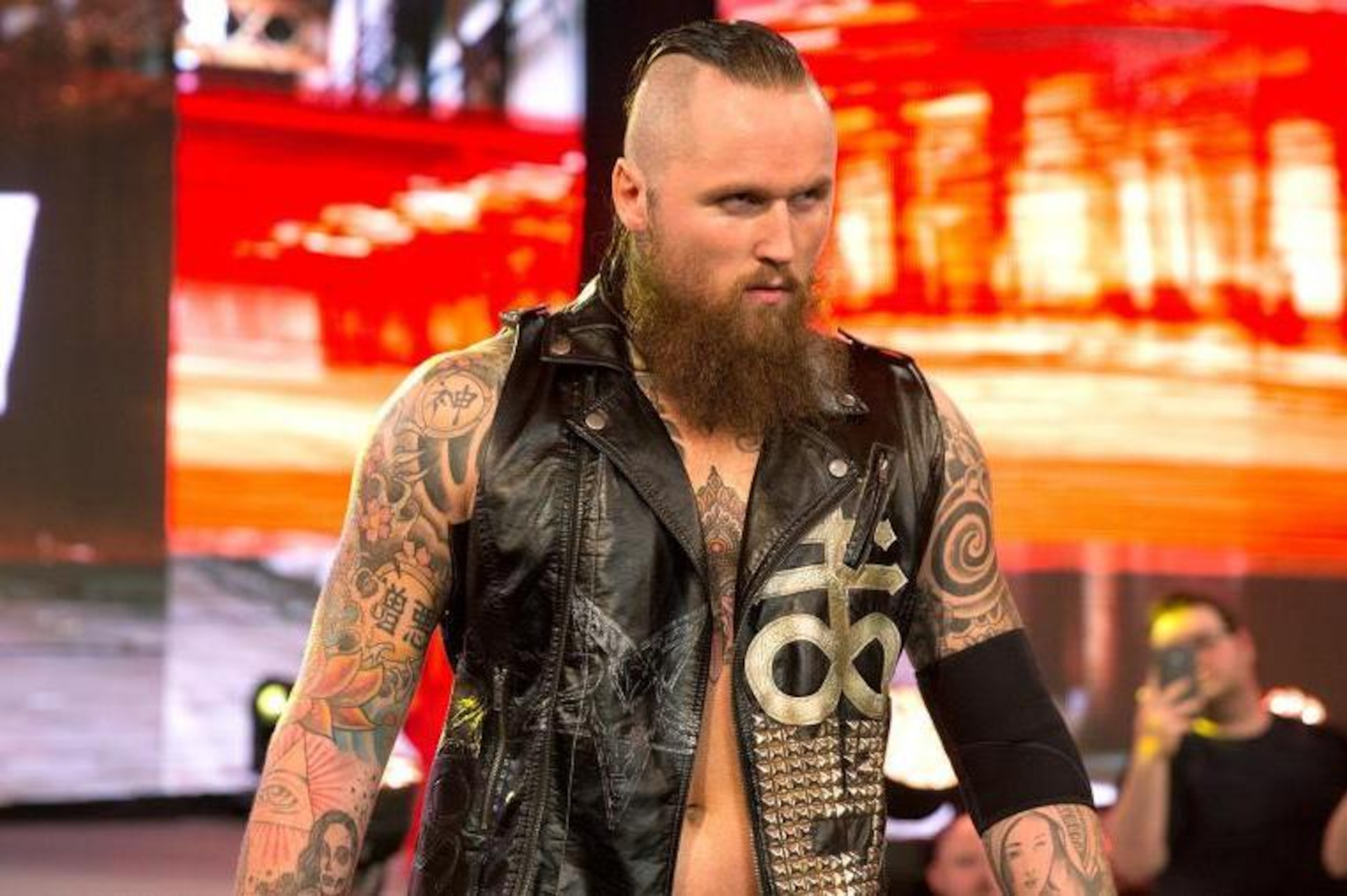 Aleister Black heading to the ring.