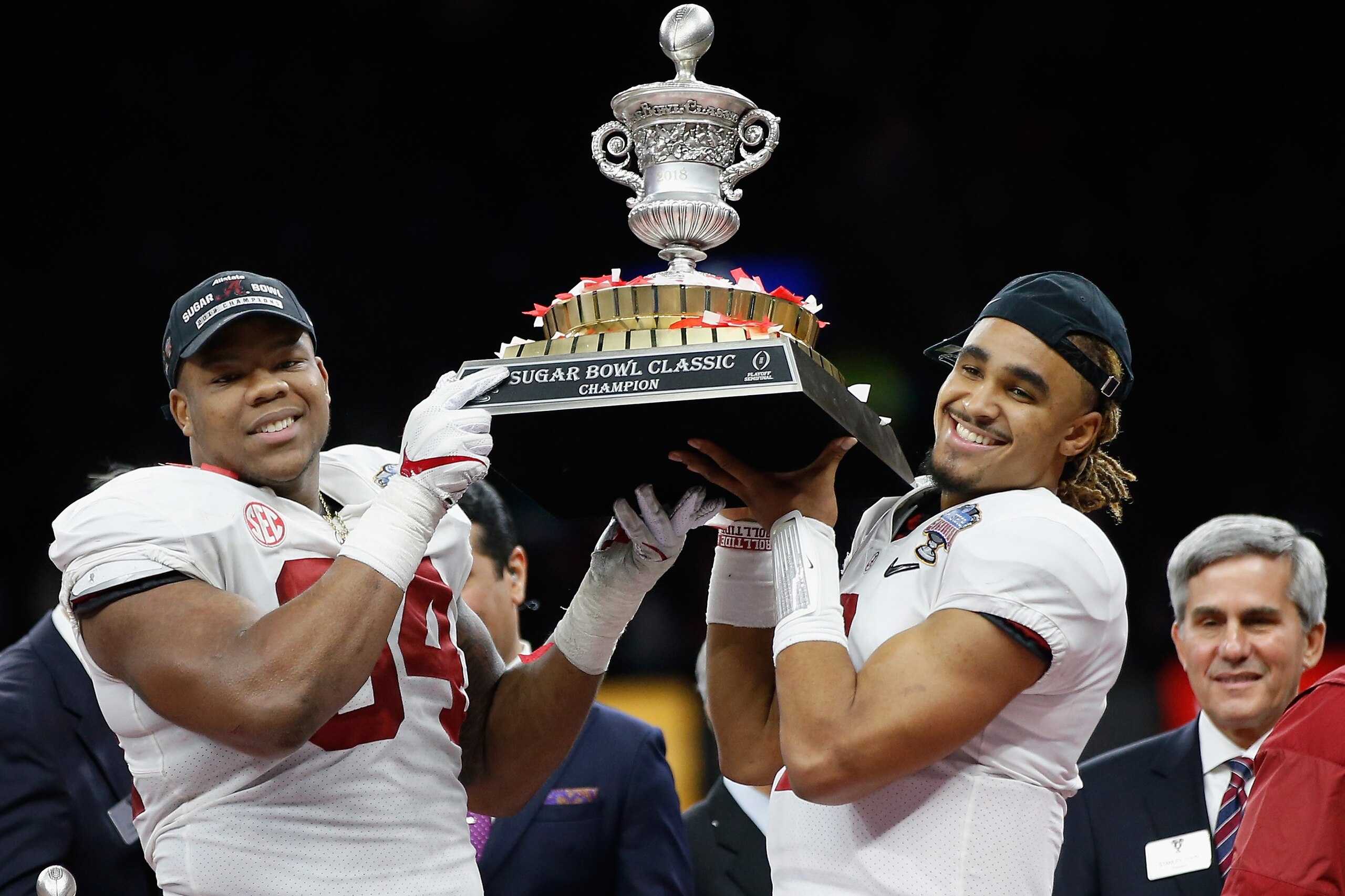 Da'Ron Payne and Jalen Hurts