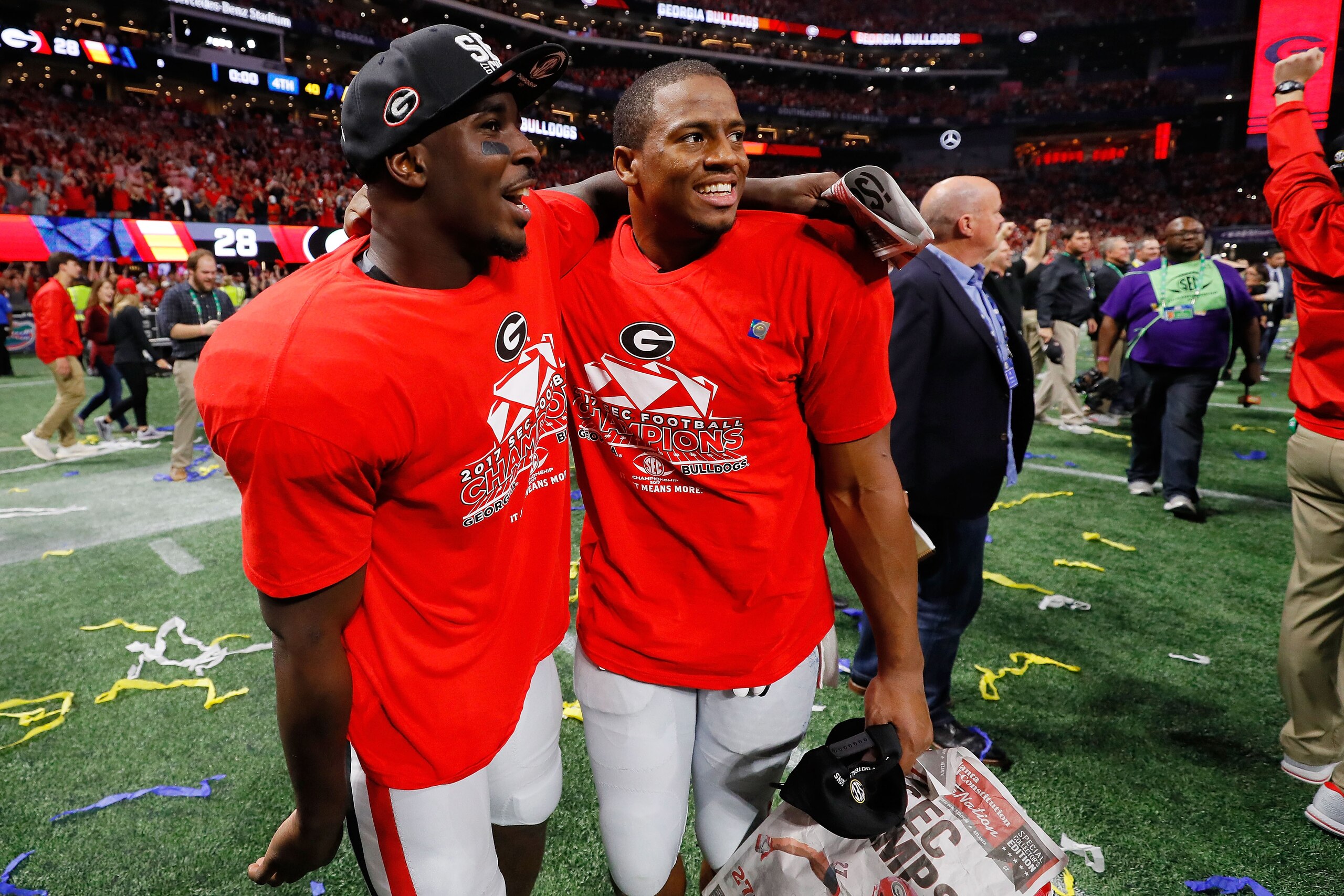 RBs Sony Michel and Nick Chubb