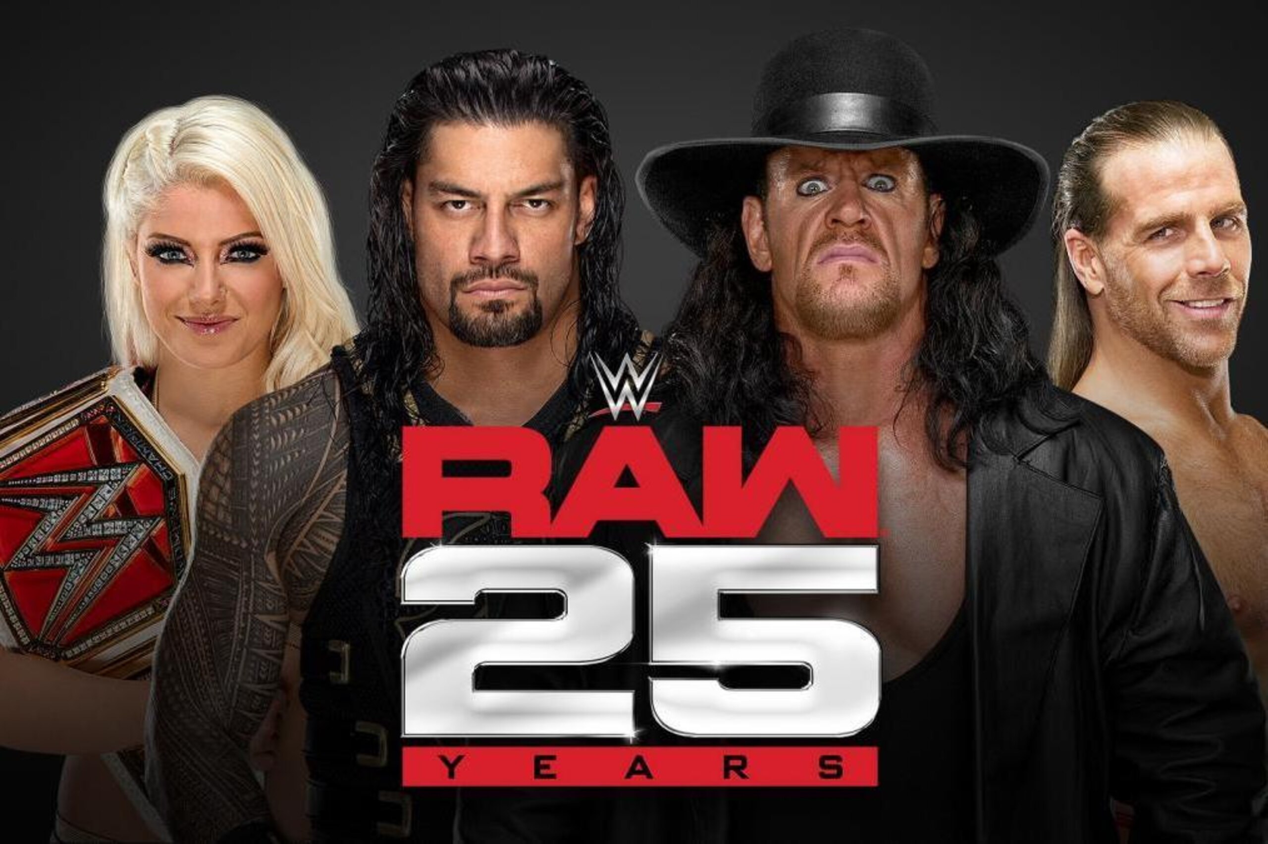 Alexa Bliss, Roman Reigns, The Undertaker and Shawn Michaels.