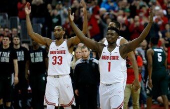 Jae'Sean Tate (1) and Keita Bates-Diop (33)