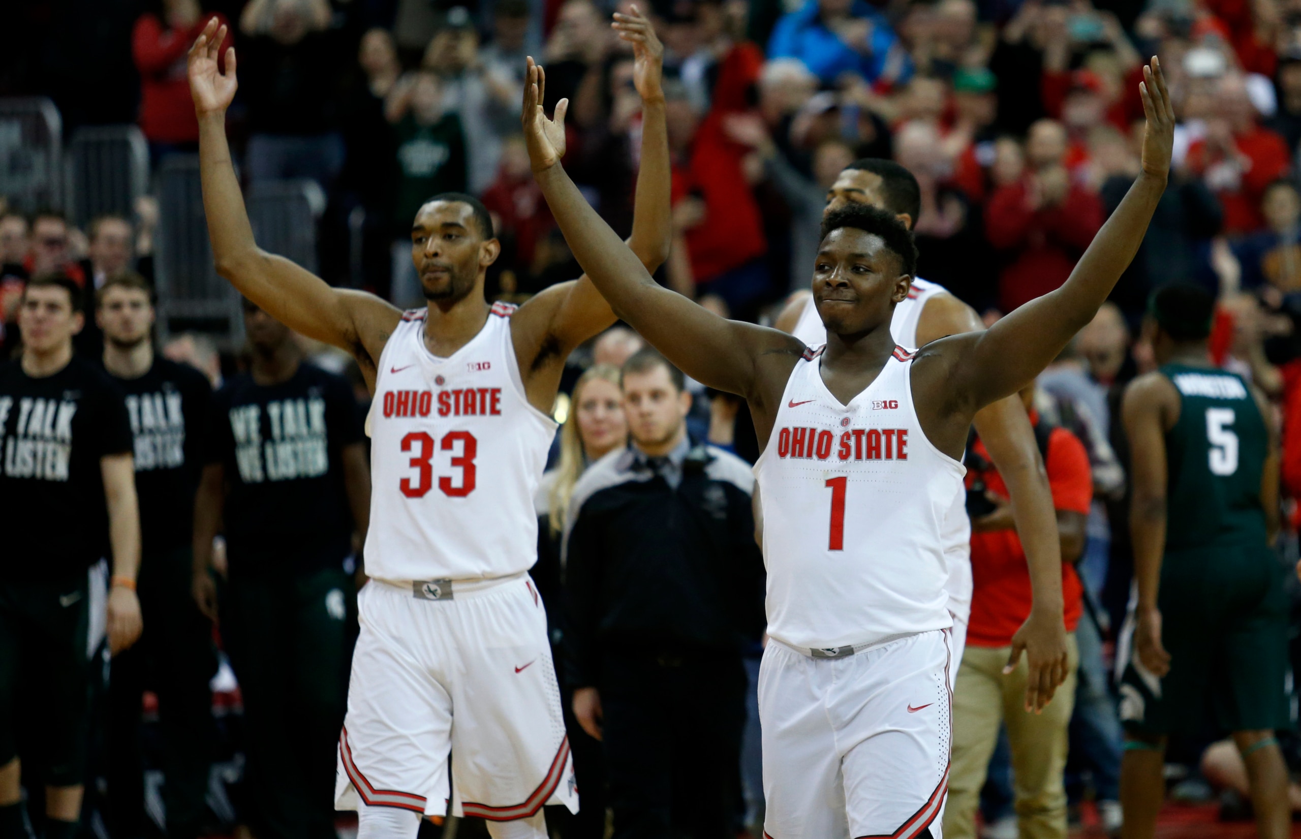 Jae'Sean Tate (1) and Keita Bates-Diop (33)