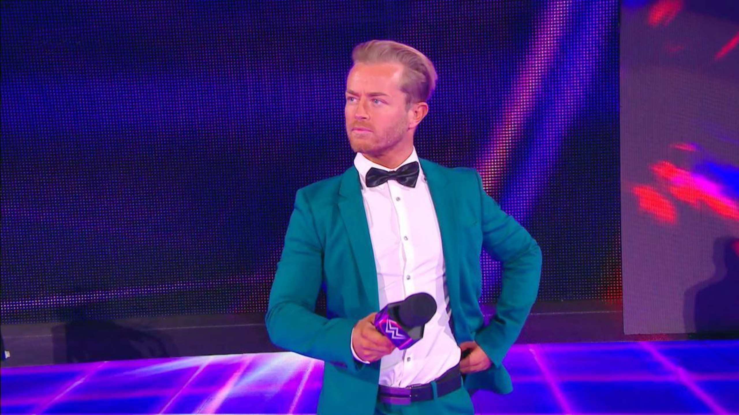 Drake Maverick on his first night in WWE