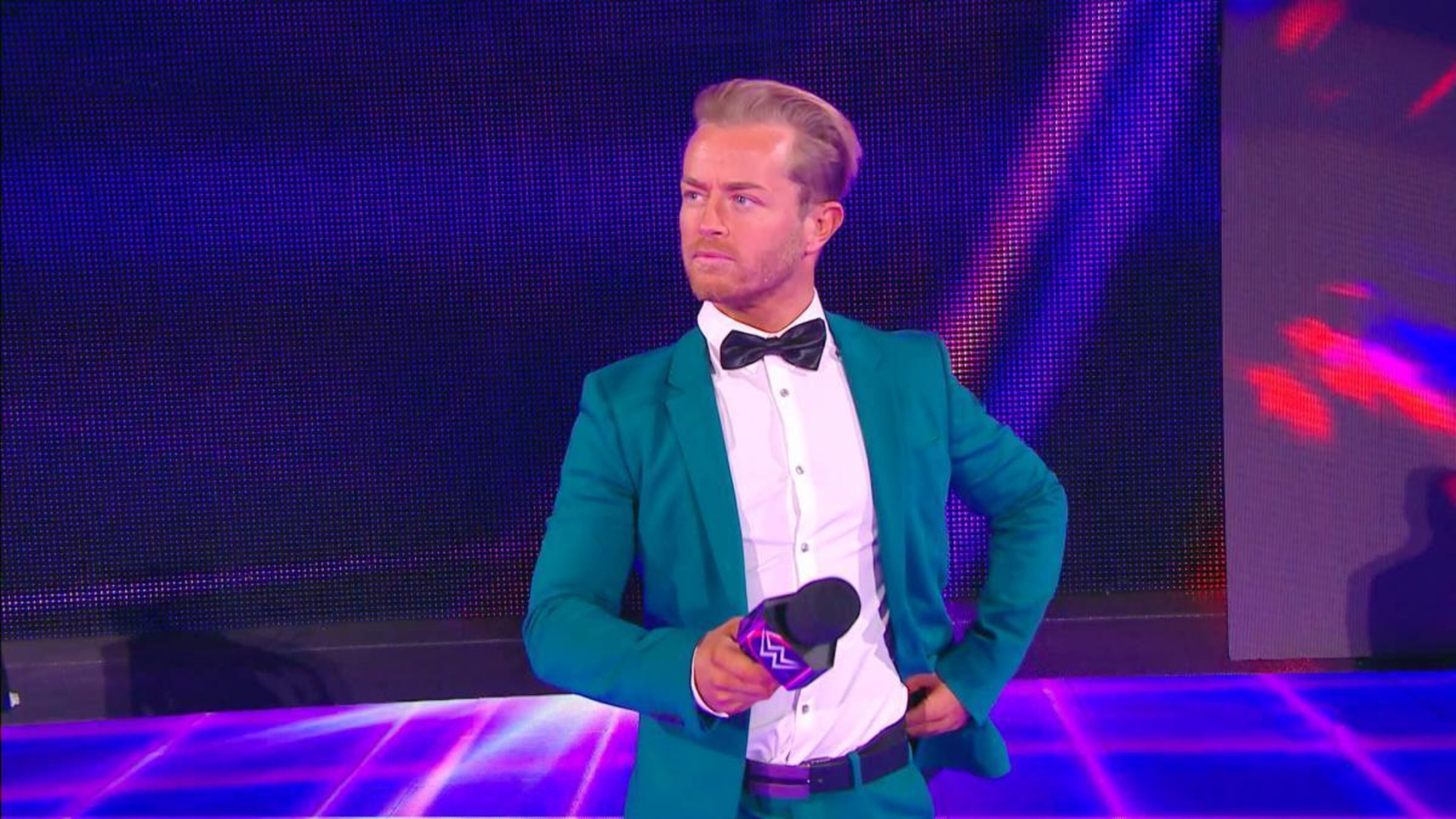 Drake Maverick on his first night in WWE